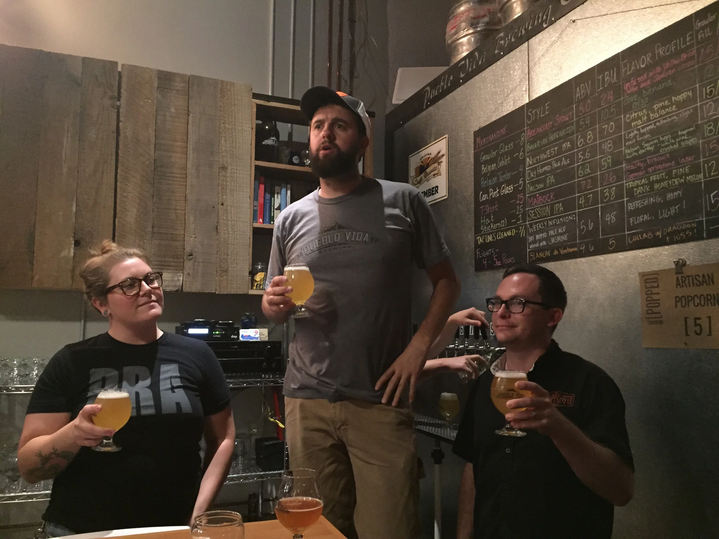 Left to right: Ashley (Dragoon), Kyle (Pueblo Vida) and Chris (1055)