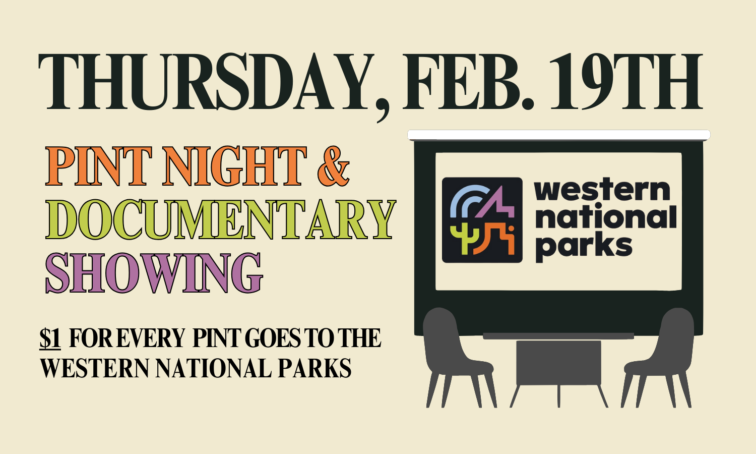 Western National Parks Pint Night and Documentary Showing