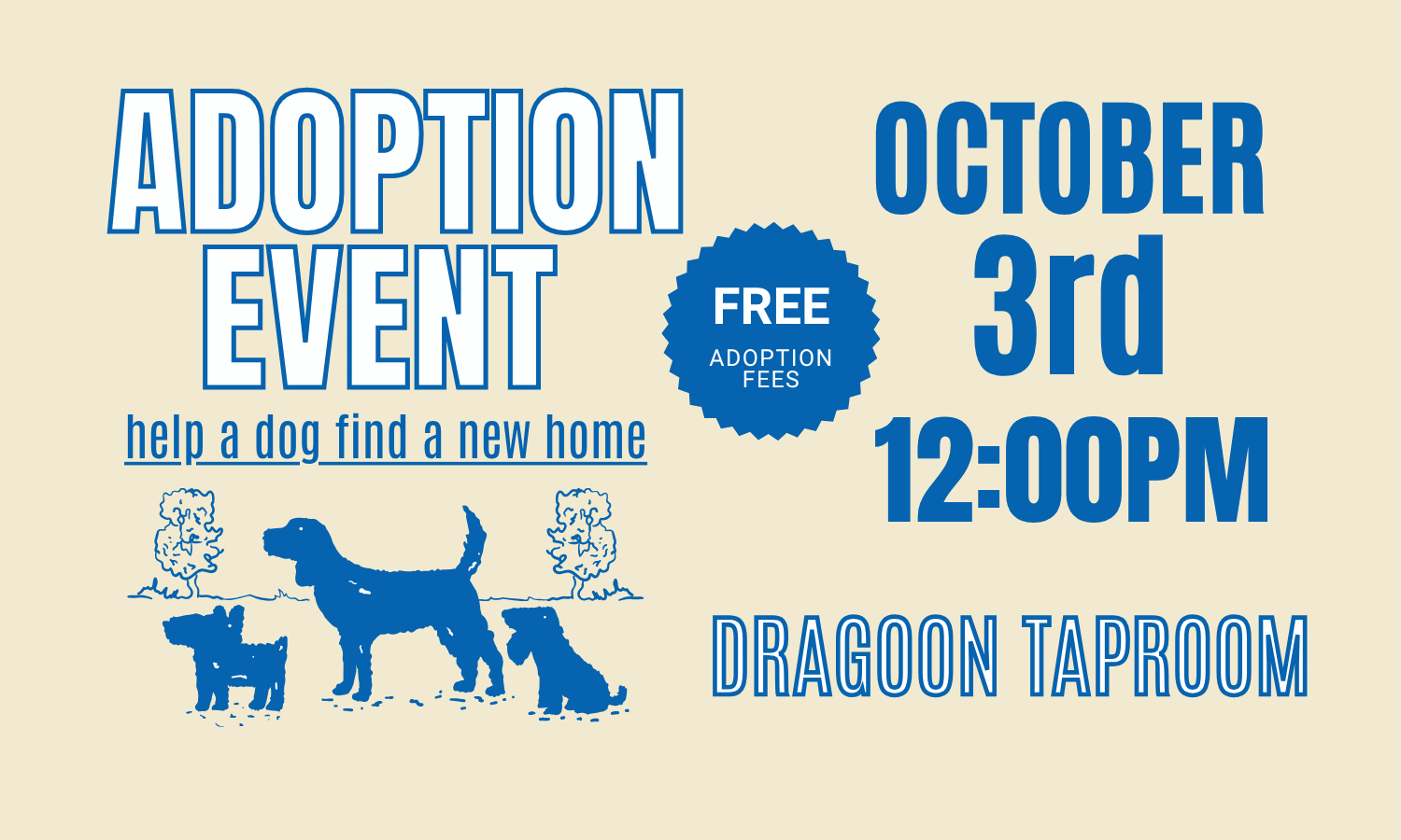 FREE DOG ADOPTION WITH PACC!