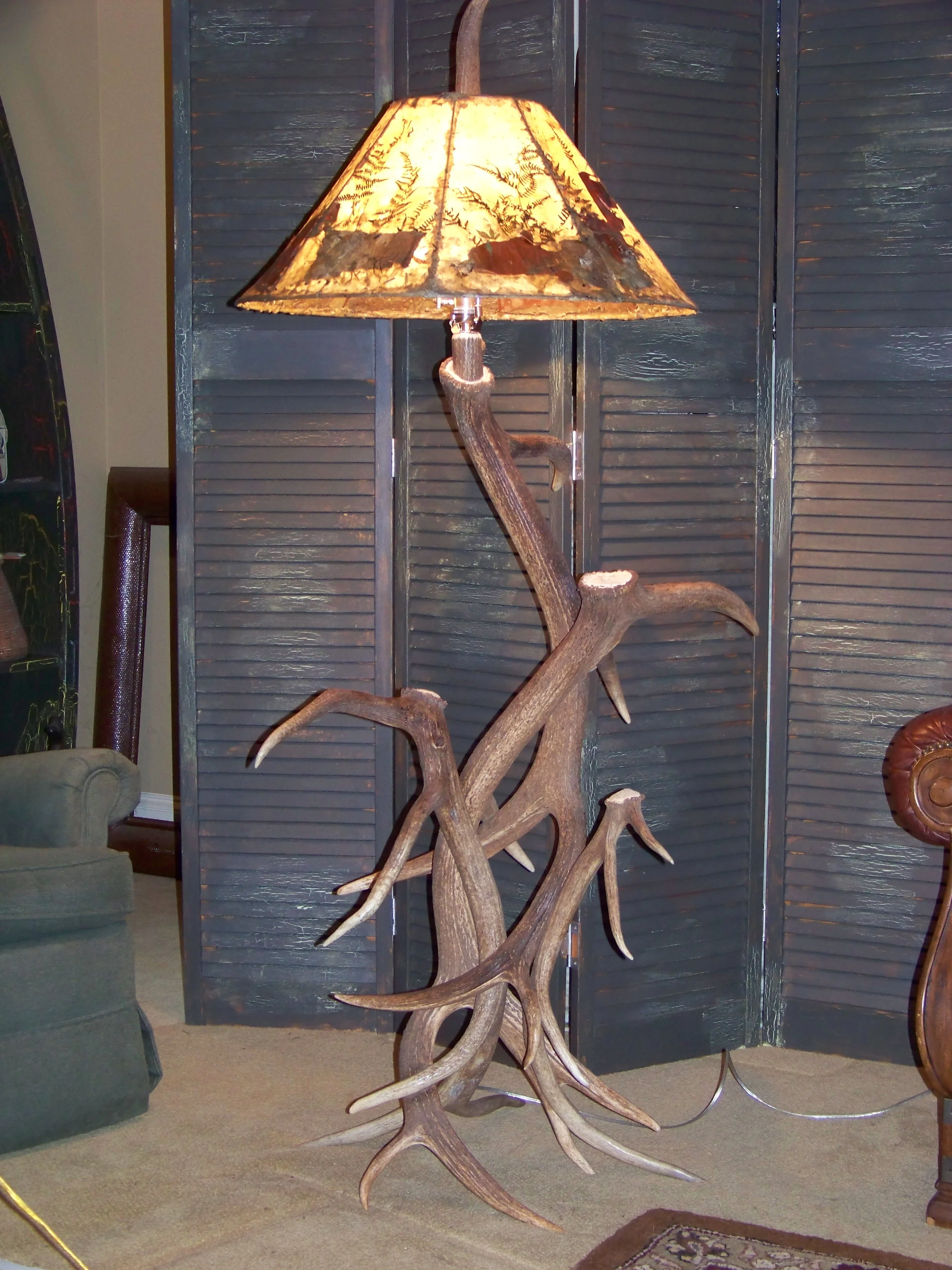 Handmade paper land space lamp shade