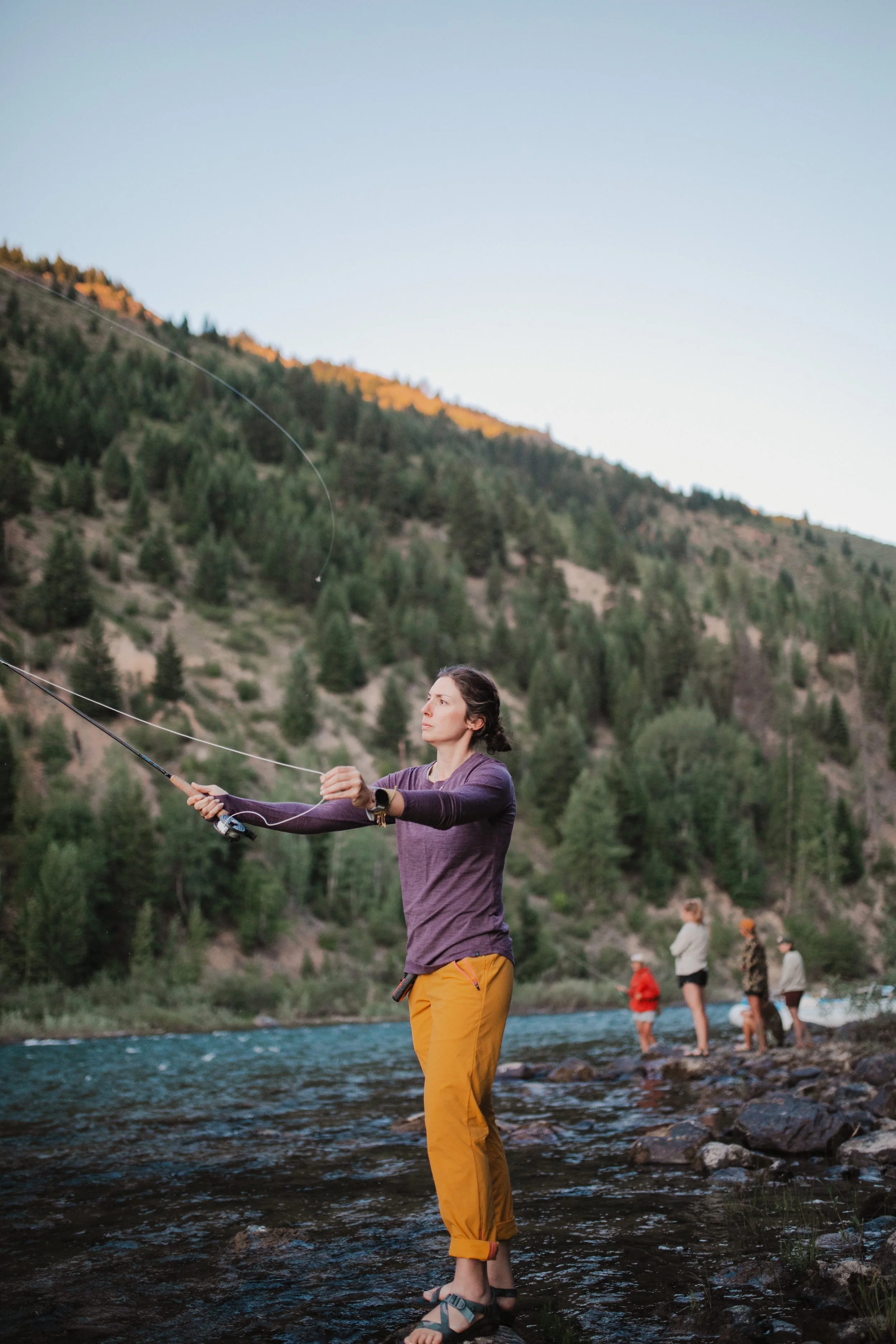 Katie fly fishing