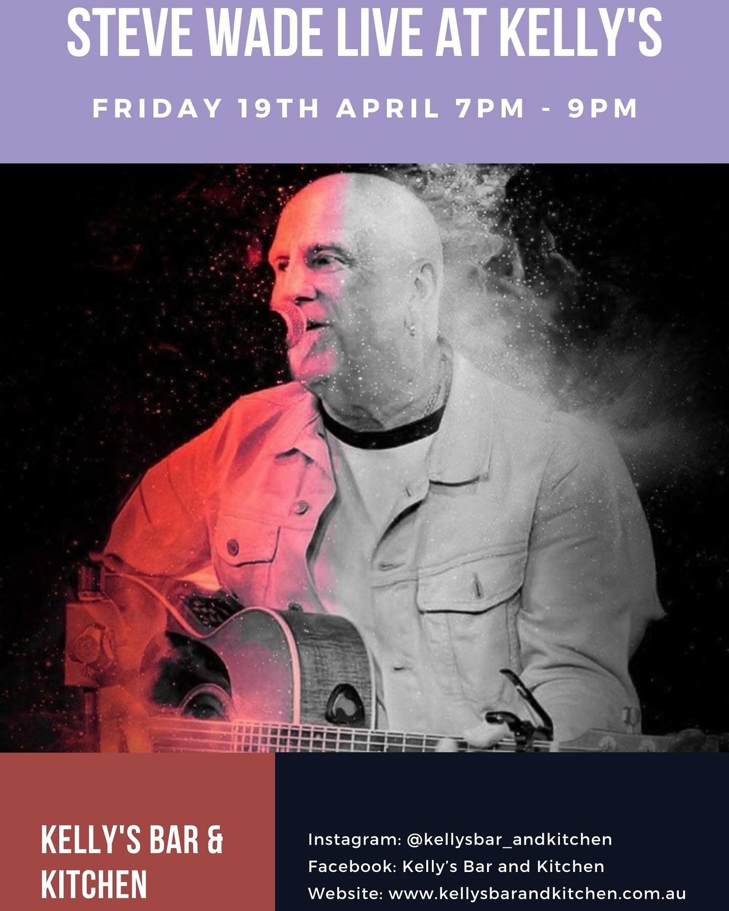 Don&rsquo;t forget to book your table for this Friday 19th April to see the fabulous Steve Wade! 😃

Steve will be playing live from 7pm-9pm.🎤🎸🎵