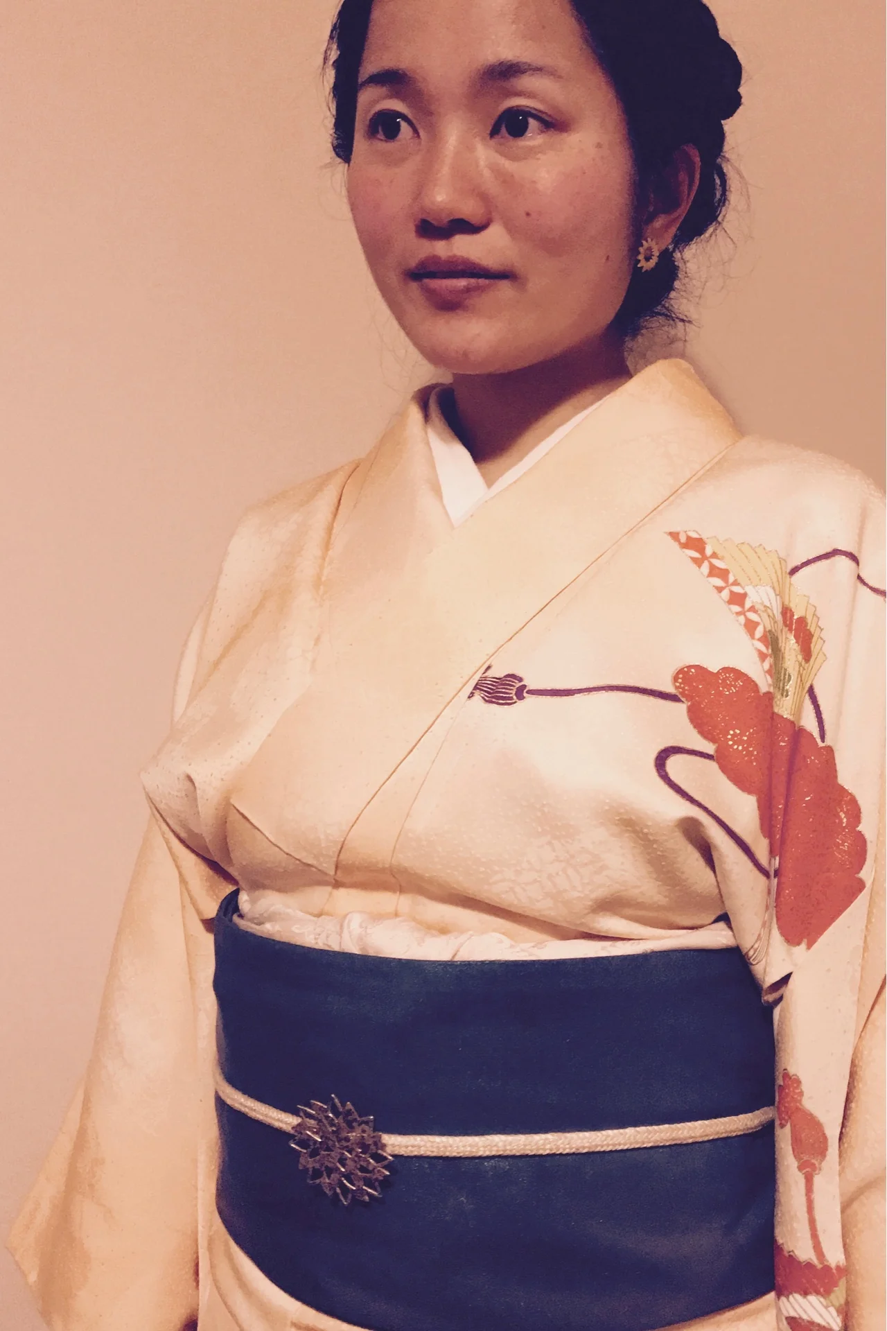  透かし彫りの帯留め。なかなかインパクトがありるわ〜。