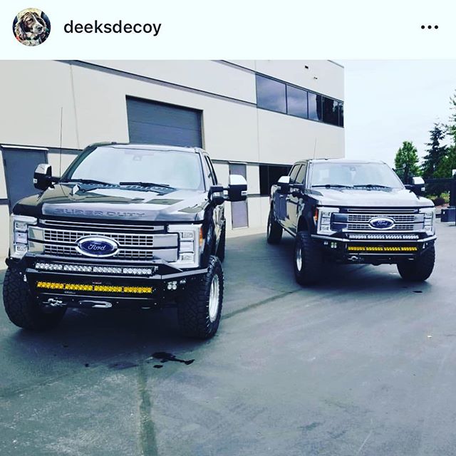 Nice matching setup by @deeksdecoy on the Enforcer series Super Duty bumpers. Did you know by giving us a simple phone call (our website is under major construction) we can configure and build out your Enforcer series to your exact style. We have sev