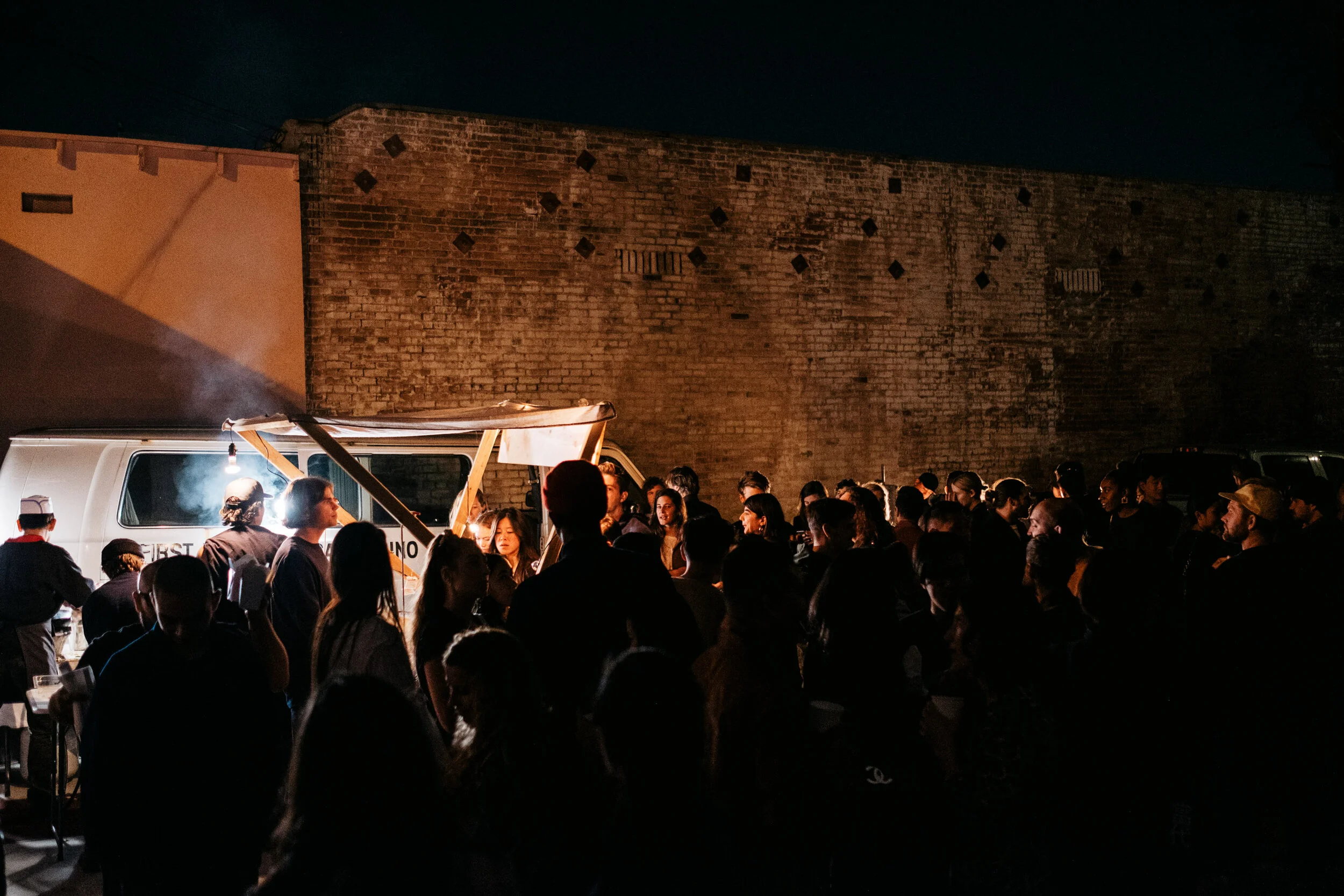 People at an art gallery installation
