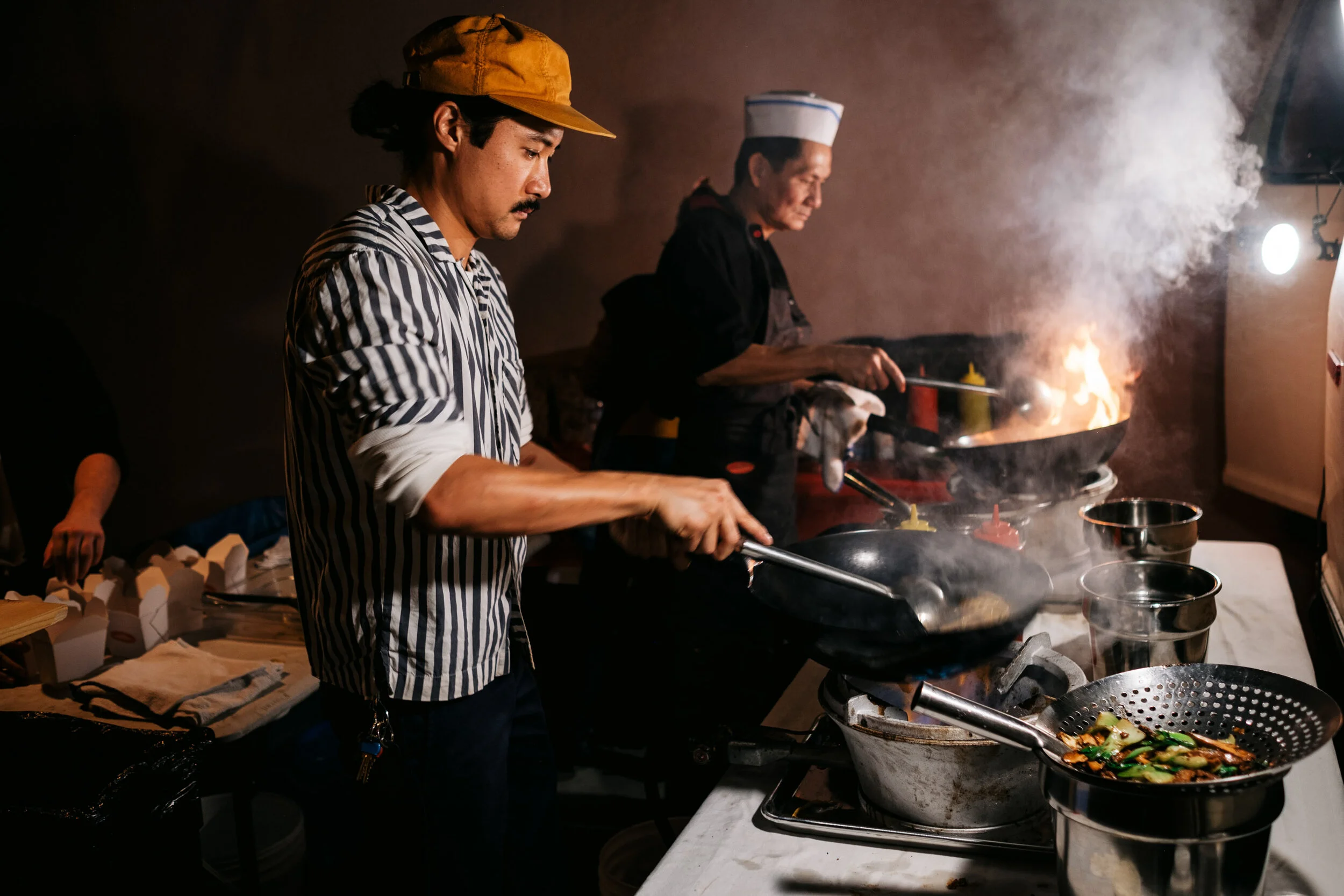 People cooking