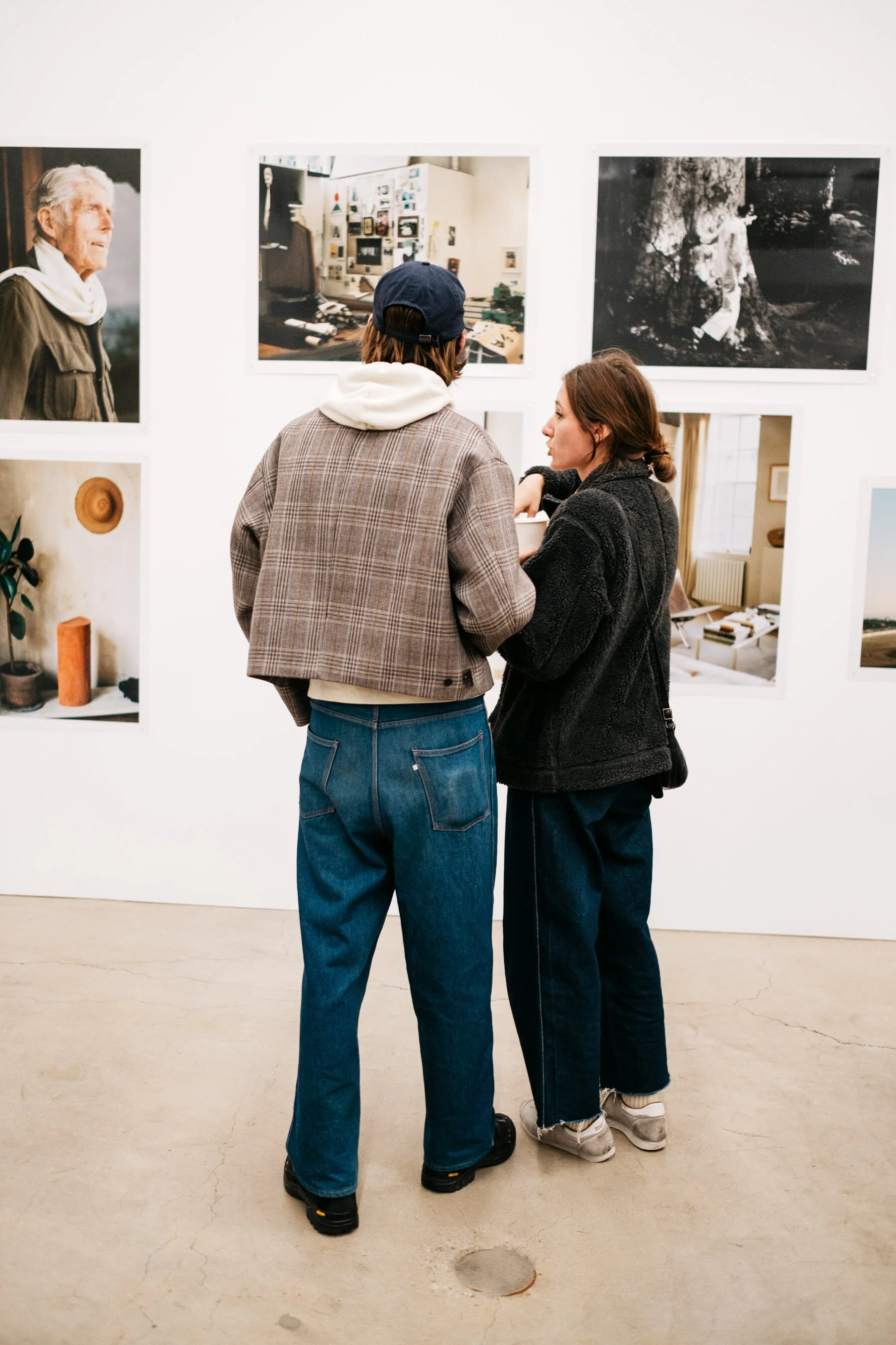 People at an art gallery installation