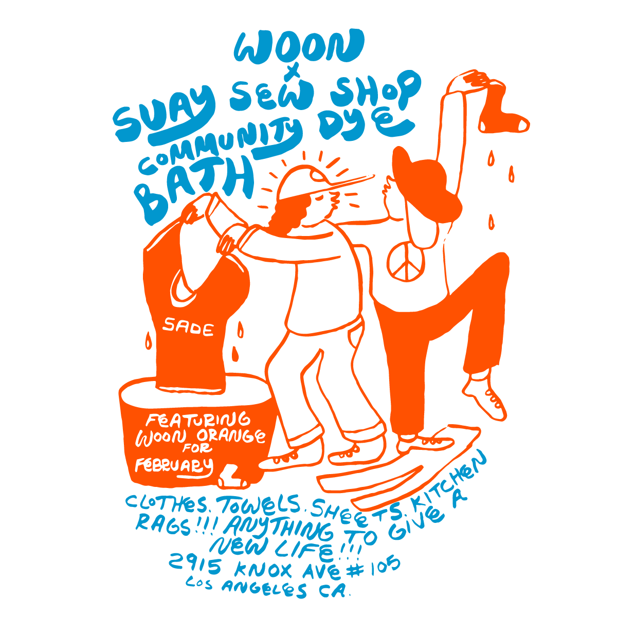 graphic promoting a clothing event