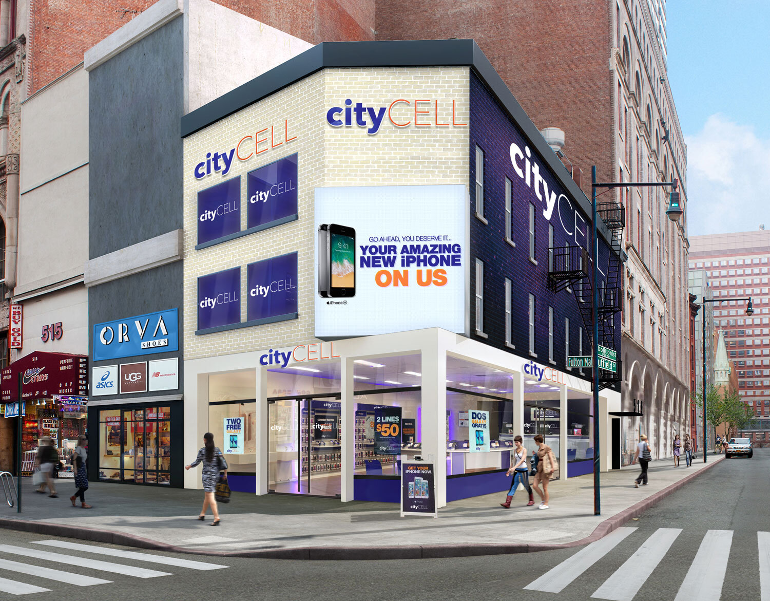 mobile carrier retail concept rendering