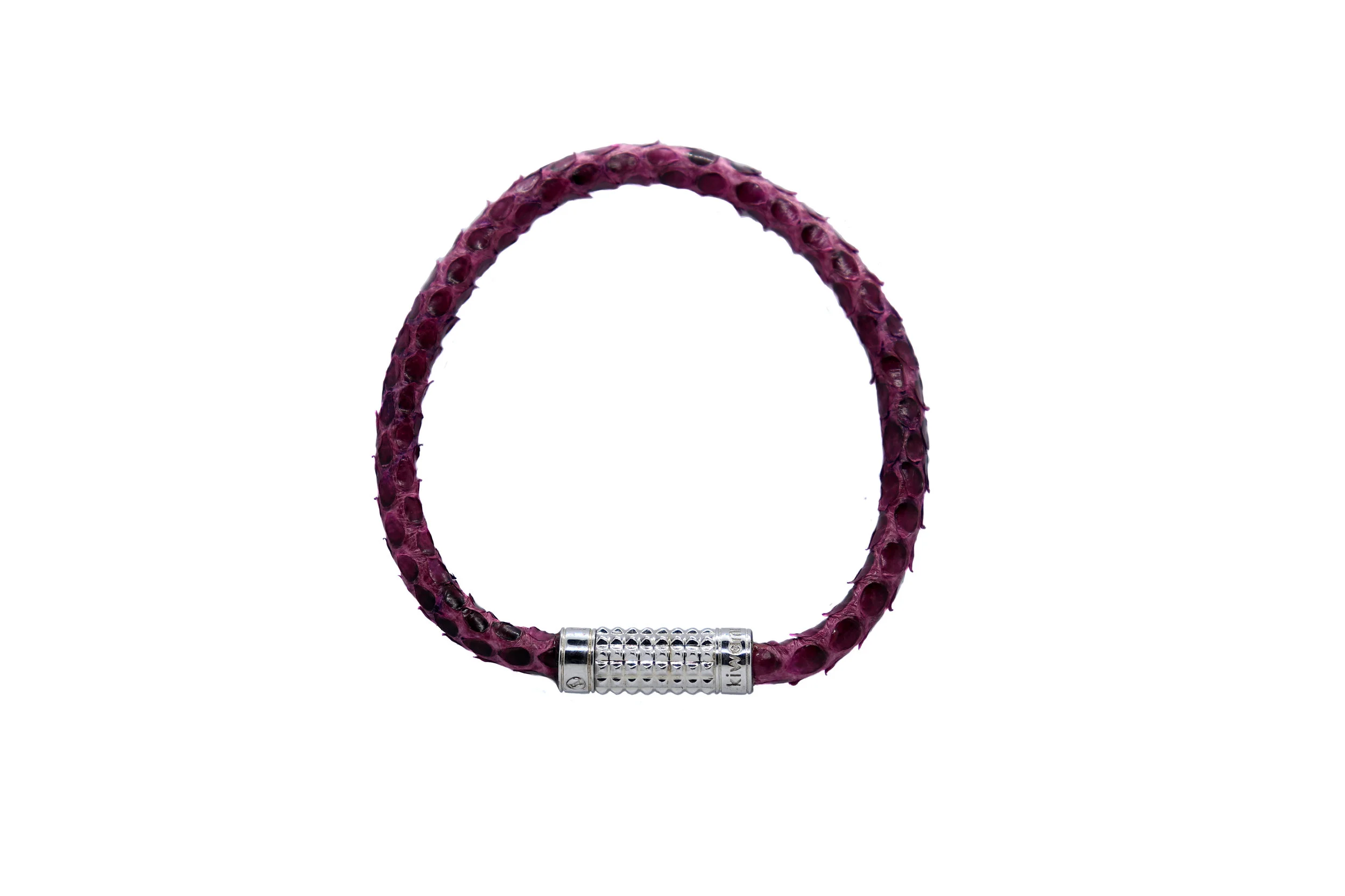 Silver Fuschsia python bracelet white background 2018.jpg