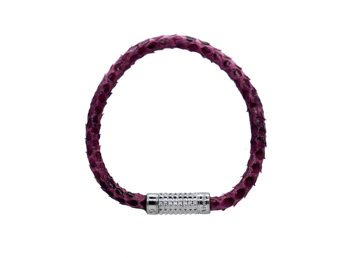 Silver Fuschsia python bracelet white background 2018.jpg