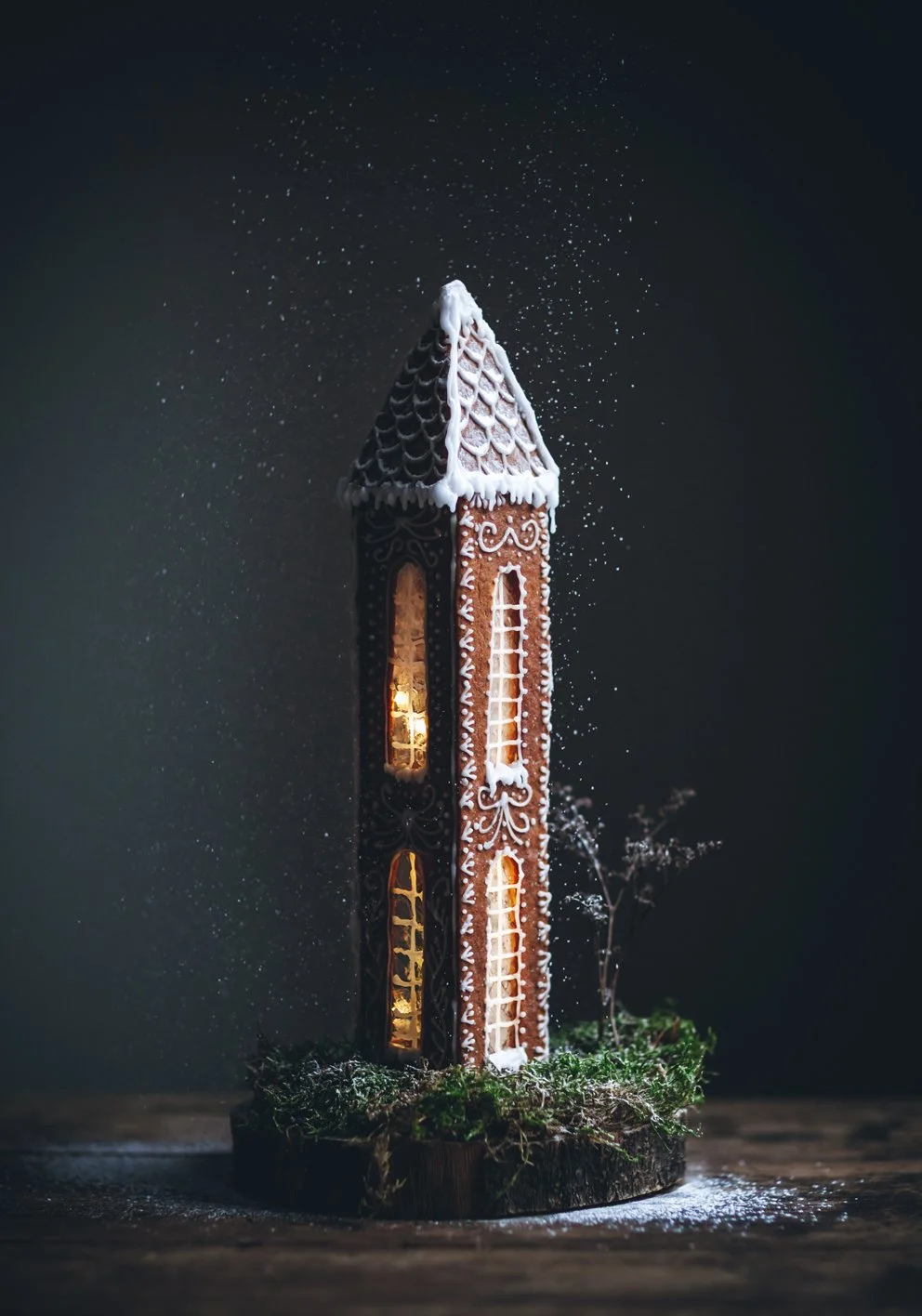 Gingerbread tower - Free printable template