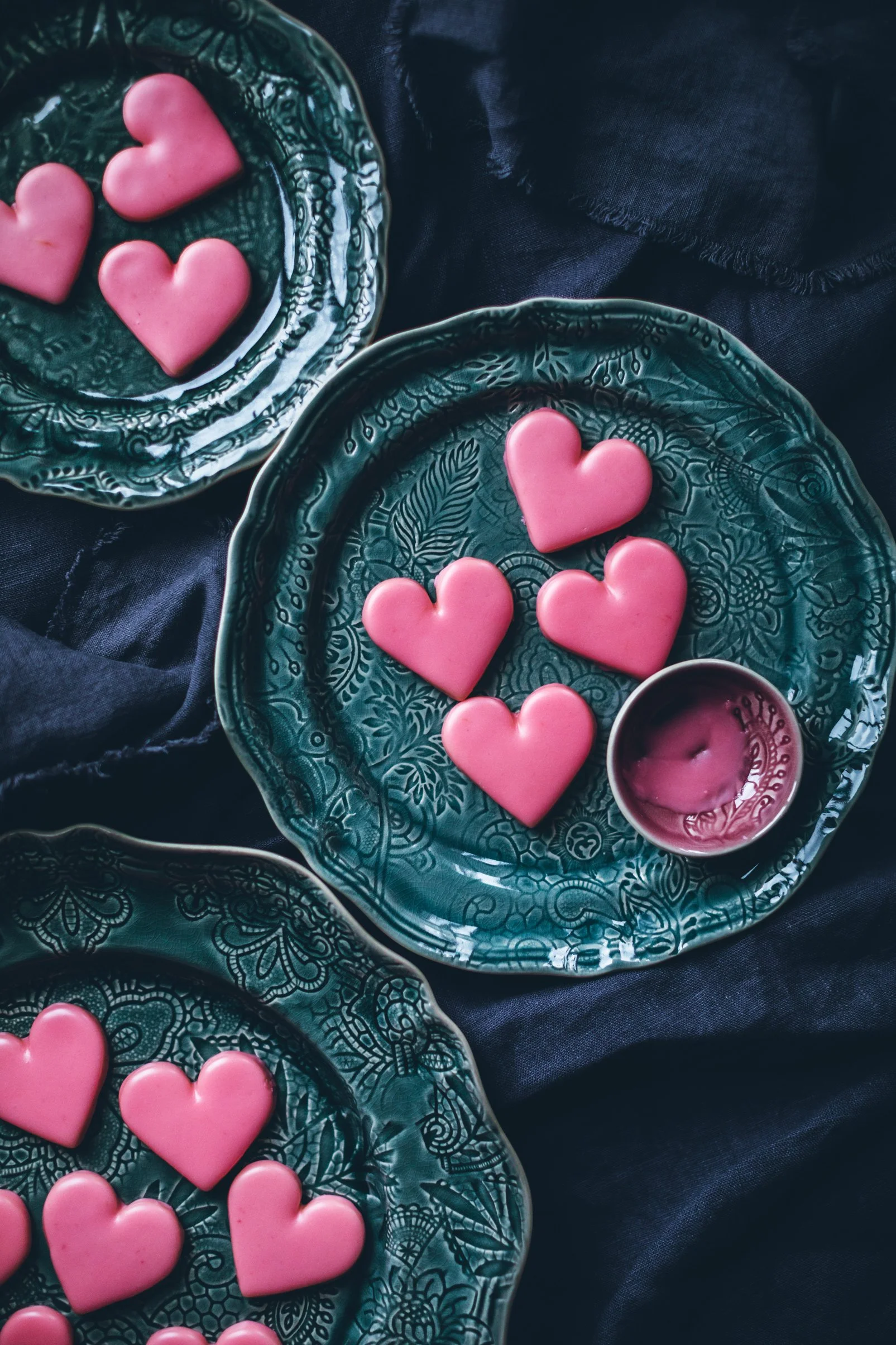 Shortbread Cookies with Blood Orange Glaze