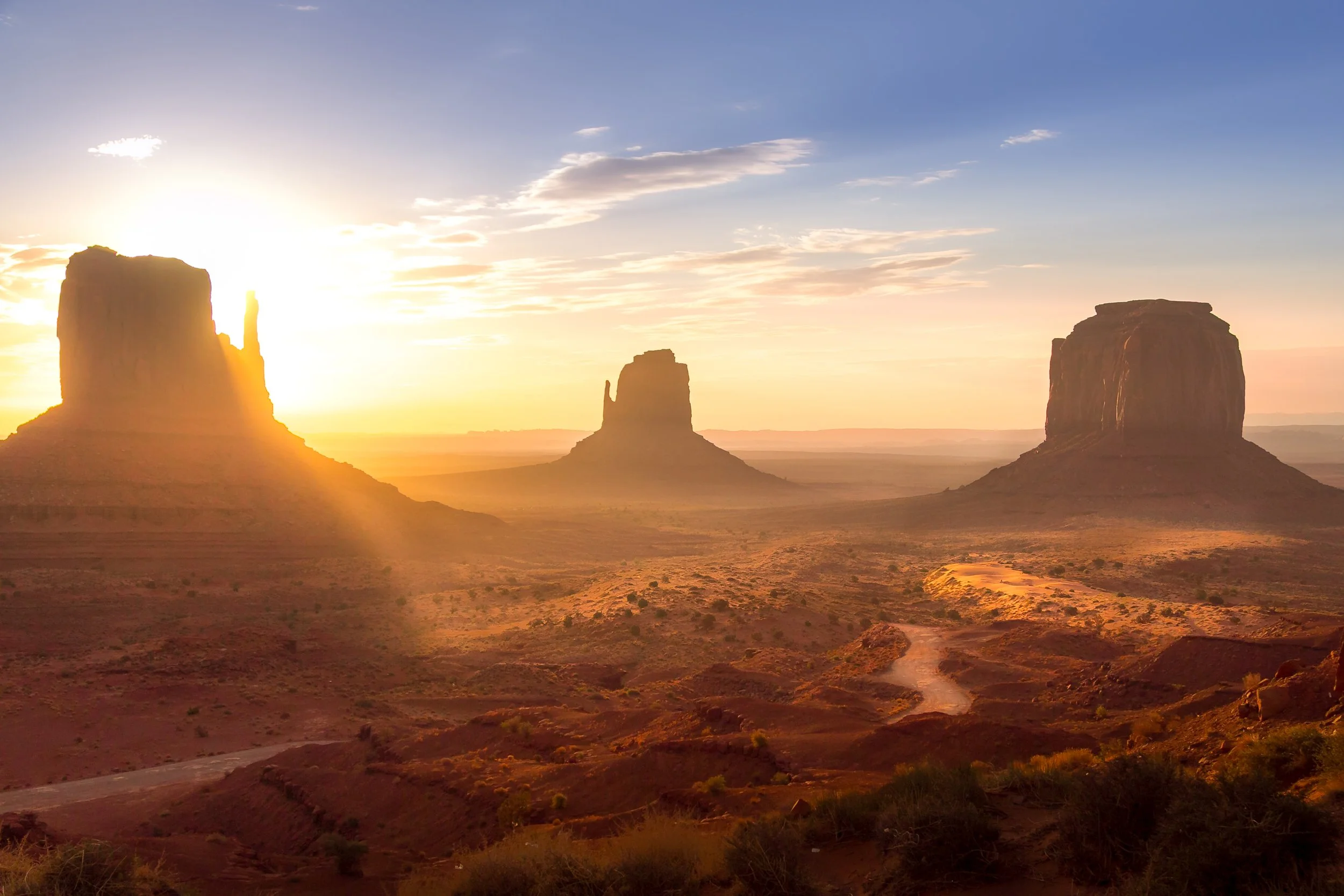 Monument Valley sunrise yellow.jpg