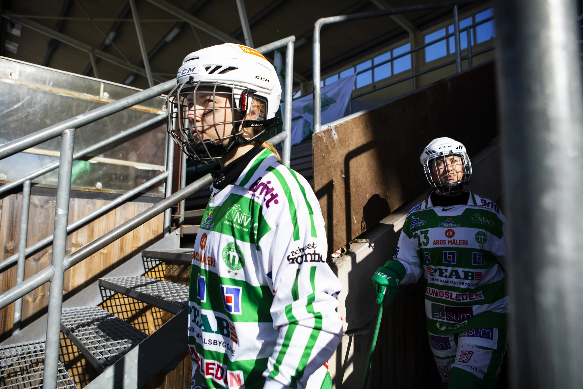  Linda Lohiniva gör sig redo för match. Förra årets final gjorde hon det avgörande målet när Västerås vann sitt första SM-guld.  