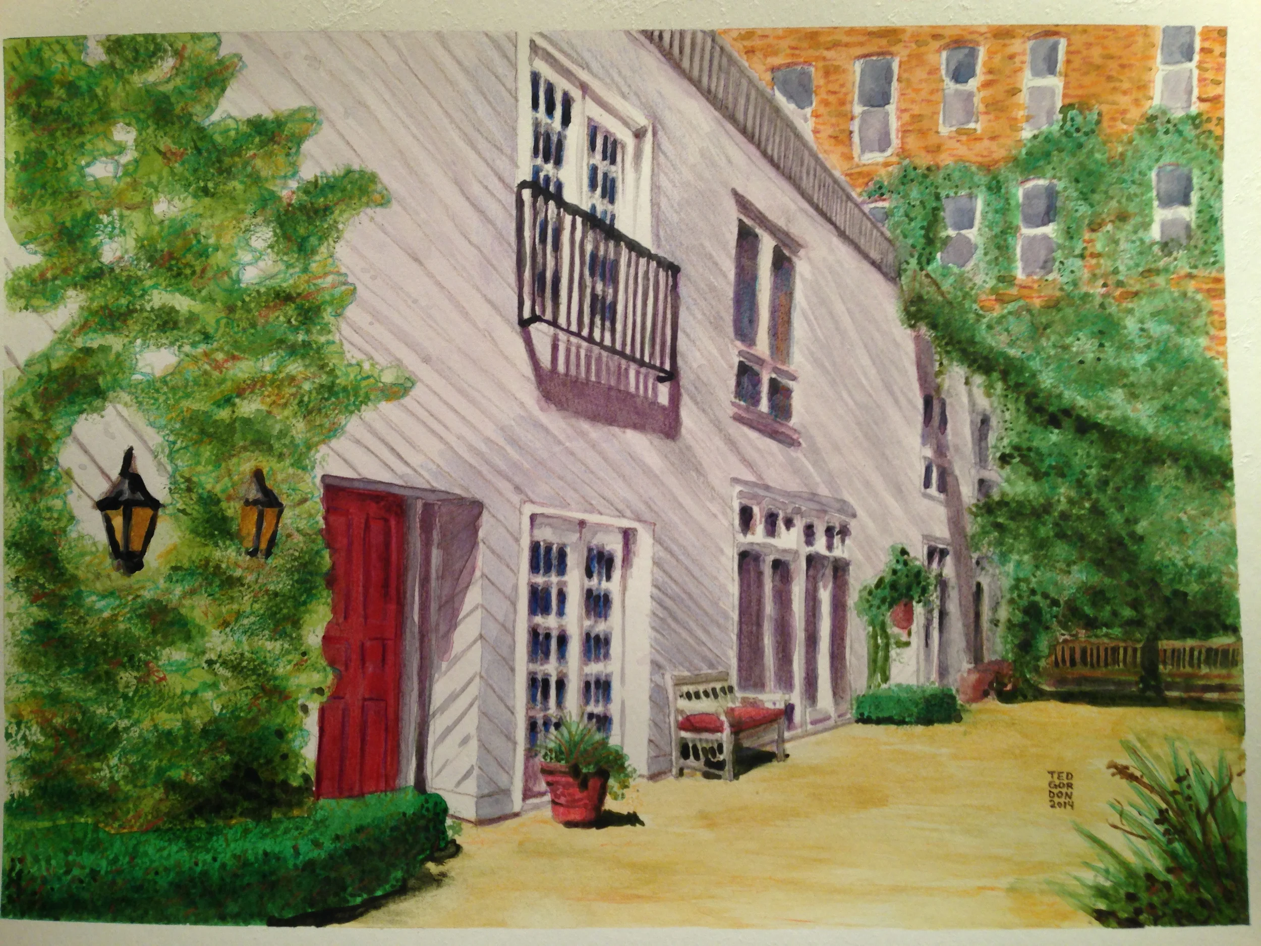 My completed watercolor