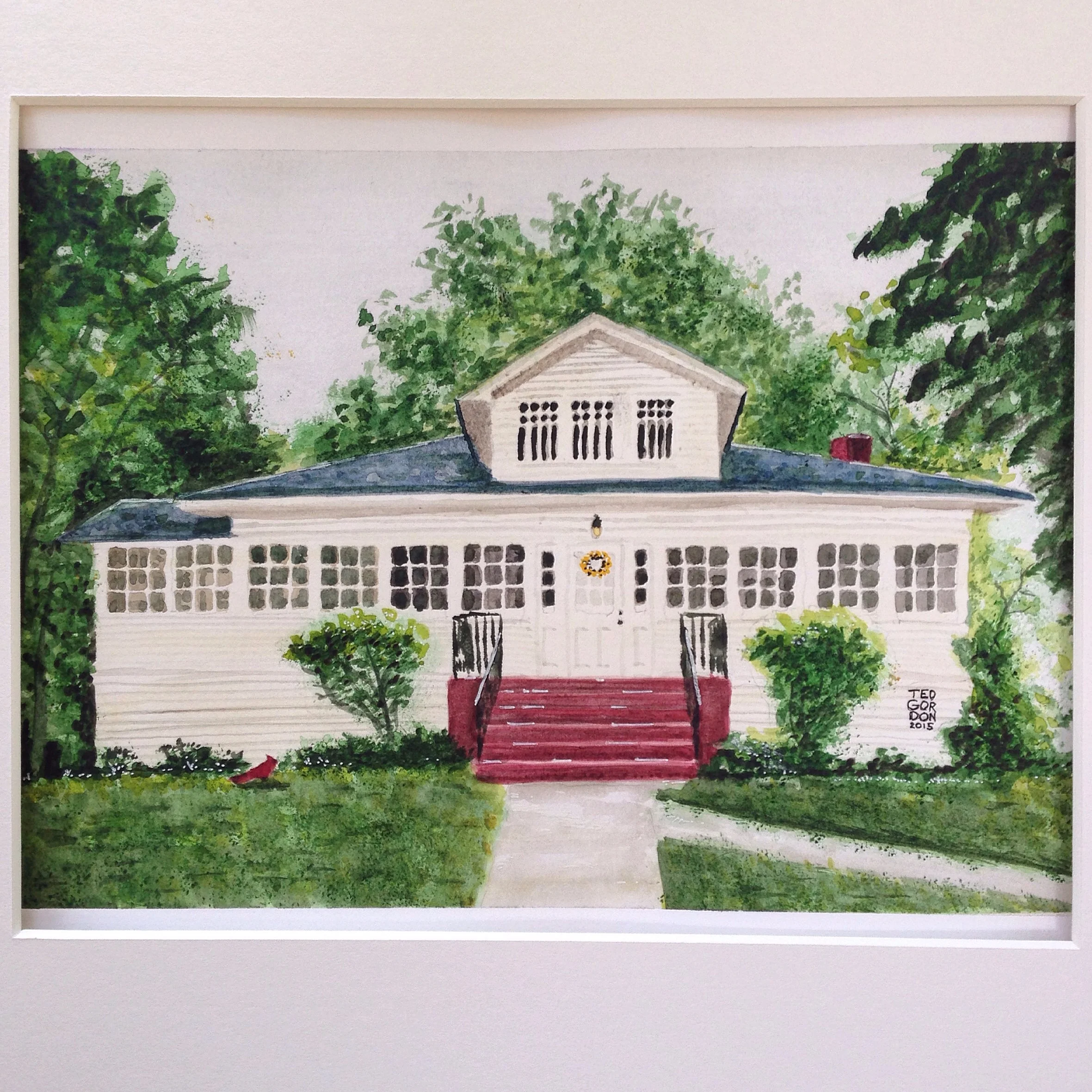Michigan cottage house portrait