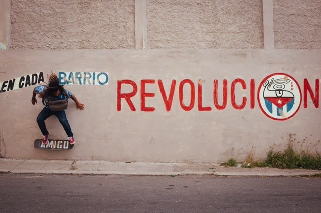 Amigo team rider Yojany Perez wall riding through the revolution. Photo: Jonathan Drake.