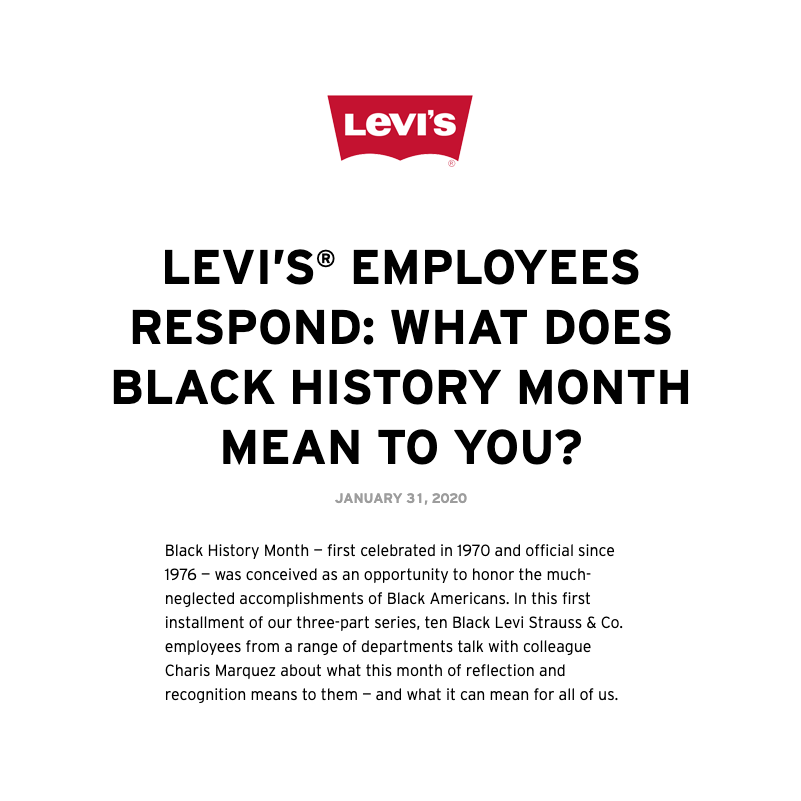 LEVI'S® EMPLOYEES RESPOND: WHAT DOES BLACK HISTORY MONTH MEAN TO YOU? —  arturo torres | photographer