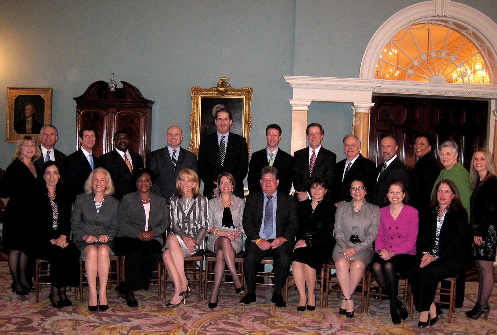 Seated L to R : Magda Yrizarry - Verizon; Annette Verschuren - Chevron; Francene Young – Shell Oil Company; Jean Ann Baderschneider - Exxon Mobil Corporation; Lisa Martin - Pfizer Inc; William Fanning - IBM; Maria Lindenberg - The Home Depot; Martha Artiles – Manpower, Inc.; Carol Wilner - AT&T; Kristen Micalizio - Office Depot. Standing L to R : Pamela Prince-Eason - Pfizer Inc; Gilbert Casellas – Dell, Inc.; Alex Gorsky - Johnson & Johnson; James Mallard - UPS; Al Williams - Accenture; Mitchell Adamek - PepsiCo, Inc.; Tim McBride - Microsoft Corporation; Robert Lambert - Avis Budget Group, Inc.; Mike Greene - Energy Future Holdings ; Nicholas De Tura - Alcatel-Lucent; Theresa Harrison - Ernst & Young; Linda Denny - WBENC; Olsa Martini - OLSA Resources. Not Pictured: Arne M. Sorenson, President & Chief Operations Officer, Marriott International, Inc.