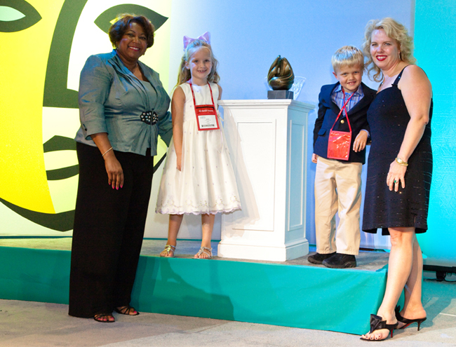 Nancy A. Williams (right), Co-Principal, ASAP Staffing LLC and Chair of WBENC's Women's Enterprise Leadership Forum, pictured with her two children; and Roz Lewis (left) Executive Director, Greater Women's Business Council.