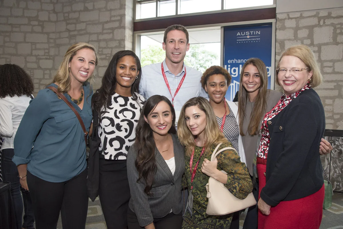2015 SEP Students with Andrew Gaeckle, Senior Manager, Strategic Programs, WBENC (center), and Hanna Kain, President & CEO, Alom.