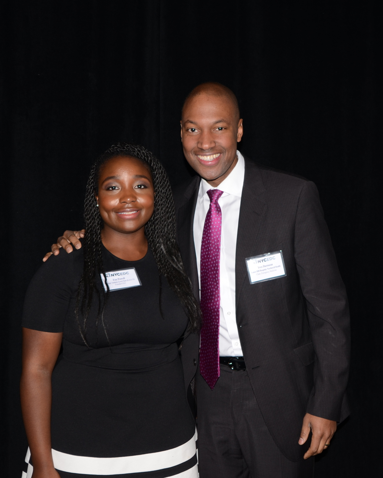 Powell and mentor Dr. Yves Duroseau, MD, MPH of Lenox Hill Hospital
