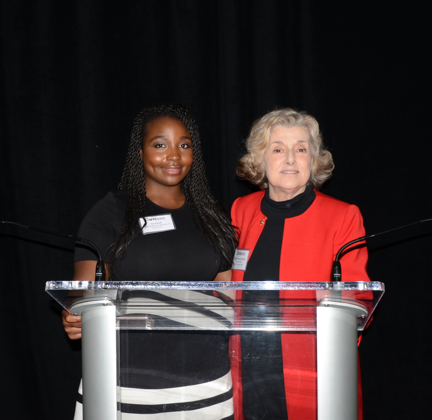 Powell and Dr. Julianne Imperato-McGinley MD, Director of the Weill Cornell Clinical & Translational Science Center at the Digital Health Marketplace award ceremony.
