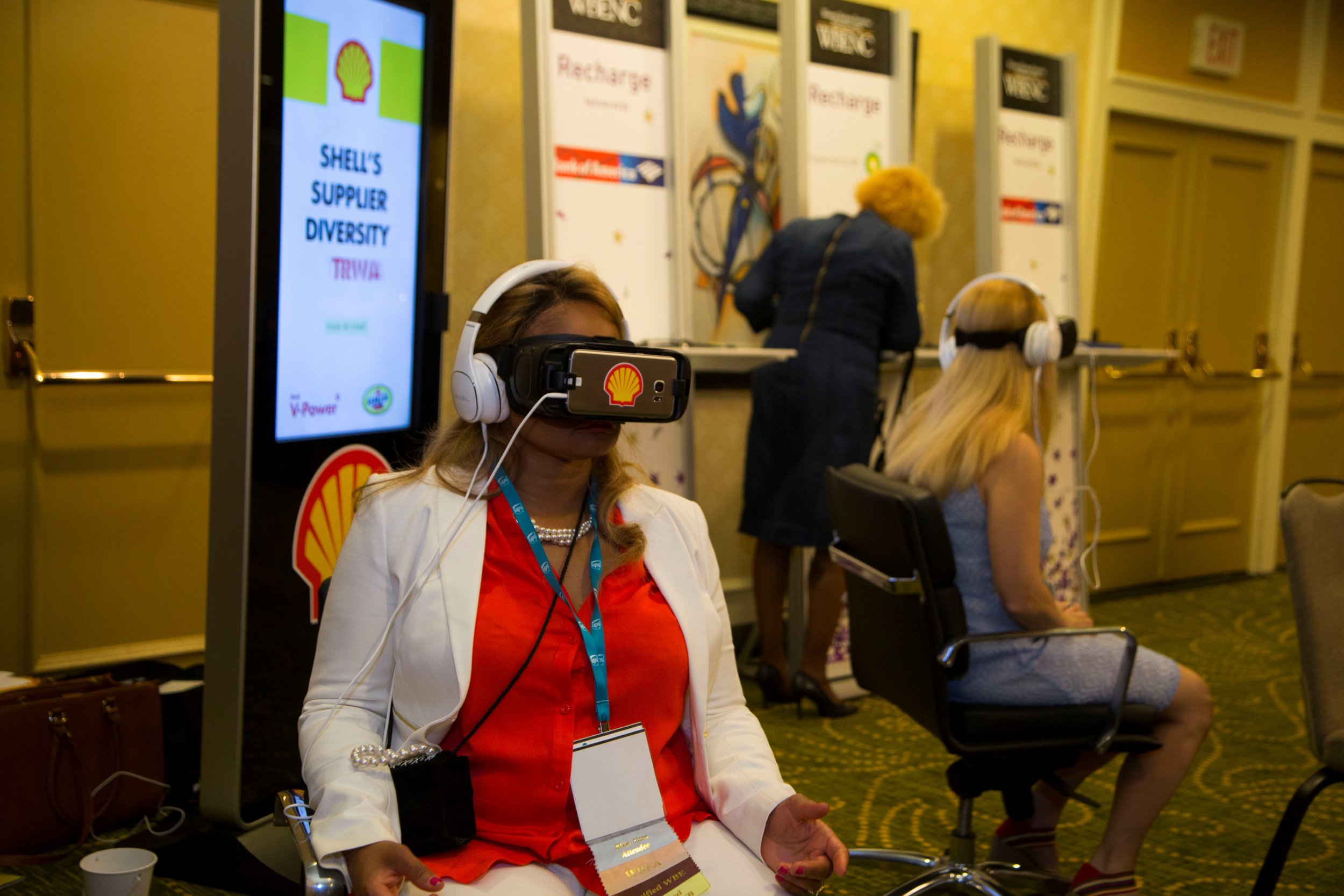 Shell’s virtual reality tour gave insight on the number of petrochemical-based products in the average home at the WBENC Summit & Salute.