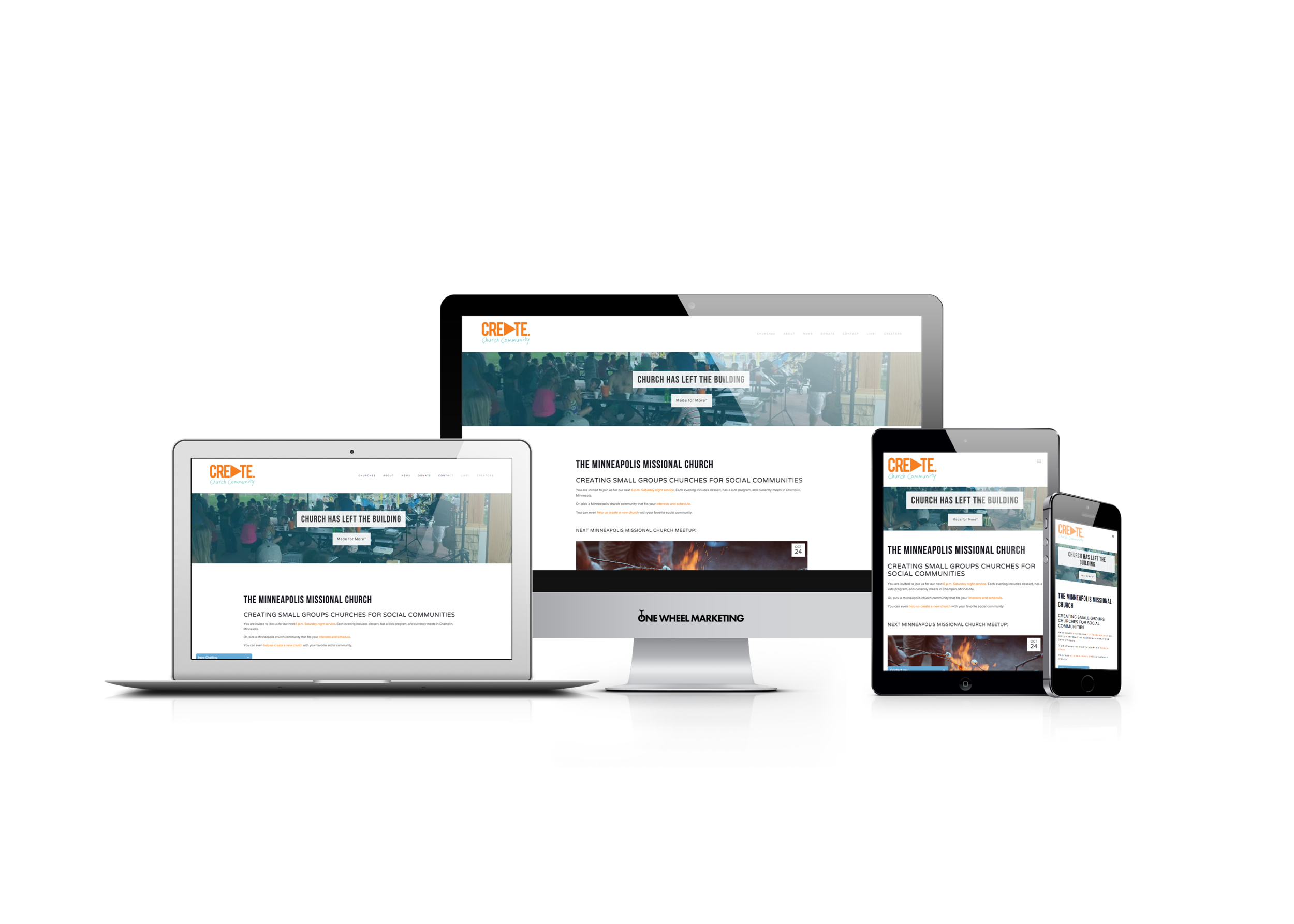 Responsive Website Design for Create Church