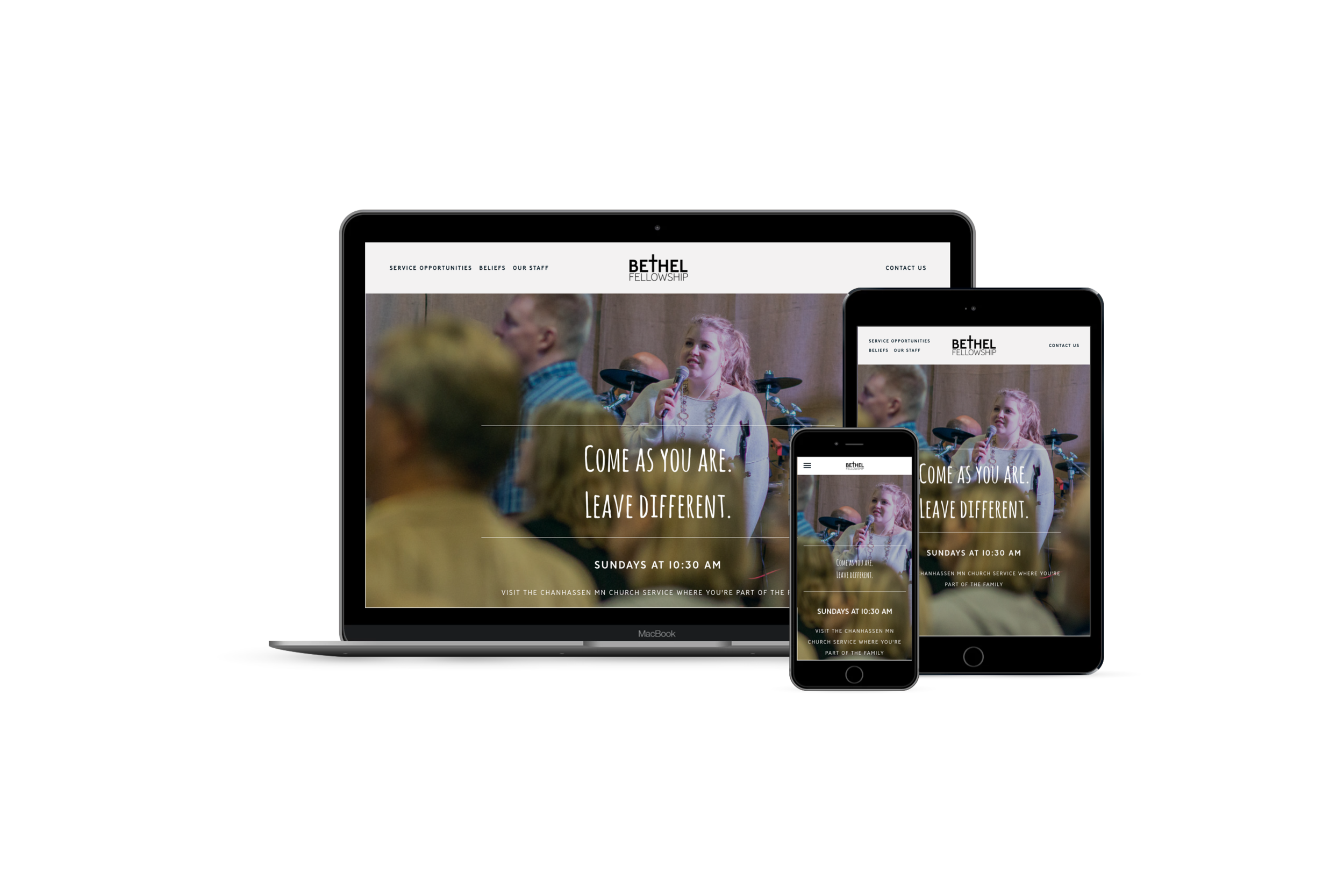 Before and After Responsive Website for Local Chanhassen Church