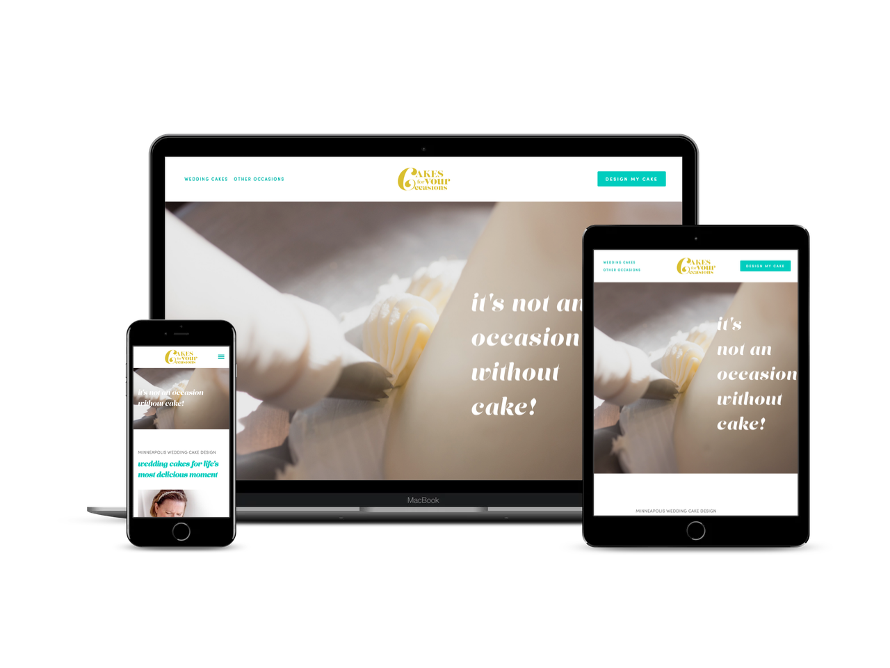 Before and After Responsive Website for Local Cake Decorating Business