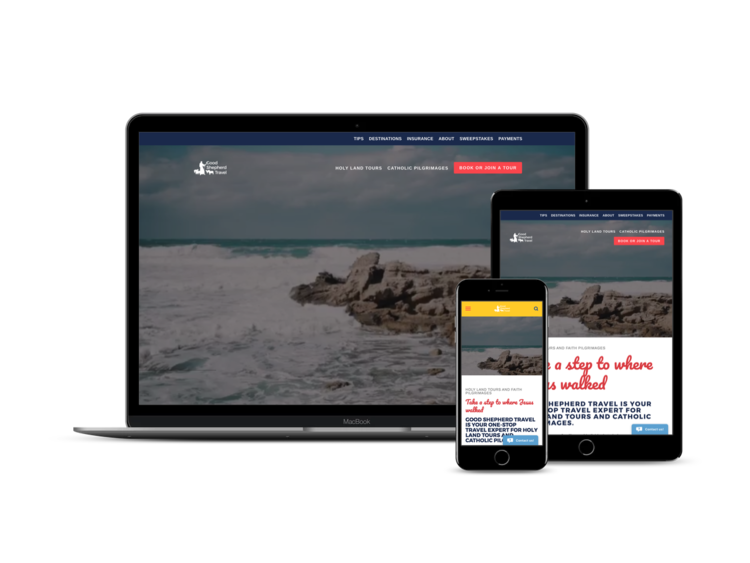 Before and After 1-Day Website Build for Holy Land Tour Company