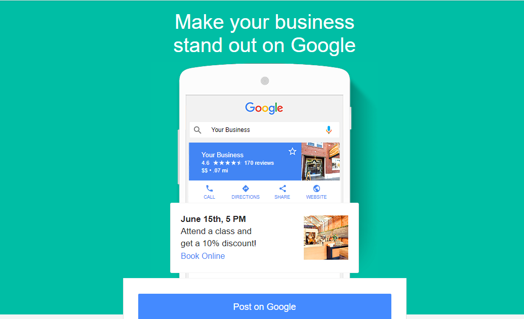 Post directly to Google My Business