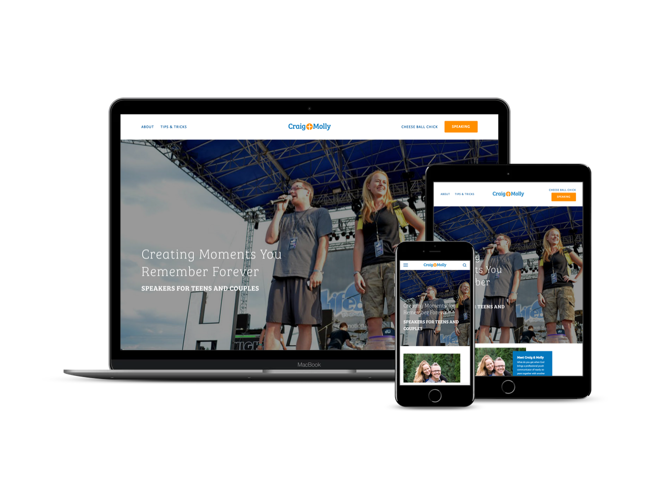 Before and After 1 Day Website Build for Youth and Couples Speakers