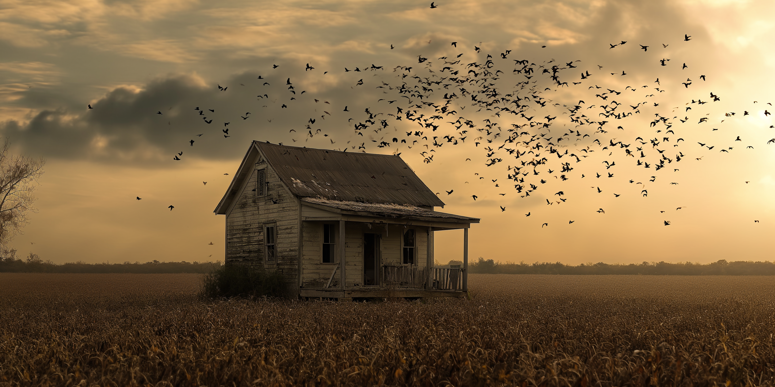 rmbennett_a_bird_murmuration_over_a_dilapidated_small_one-room__9b3e6342-d397-438c-82b3-ea175d994e2a.png