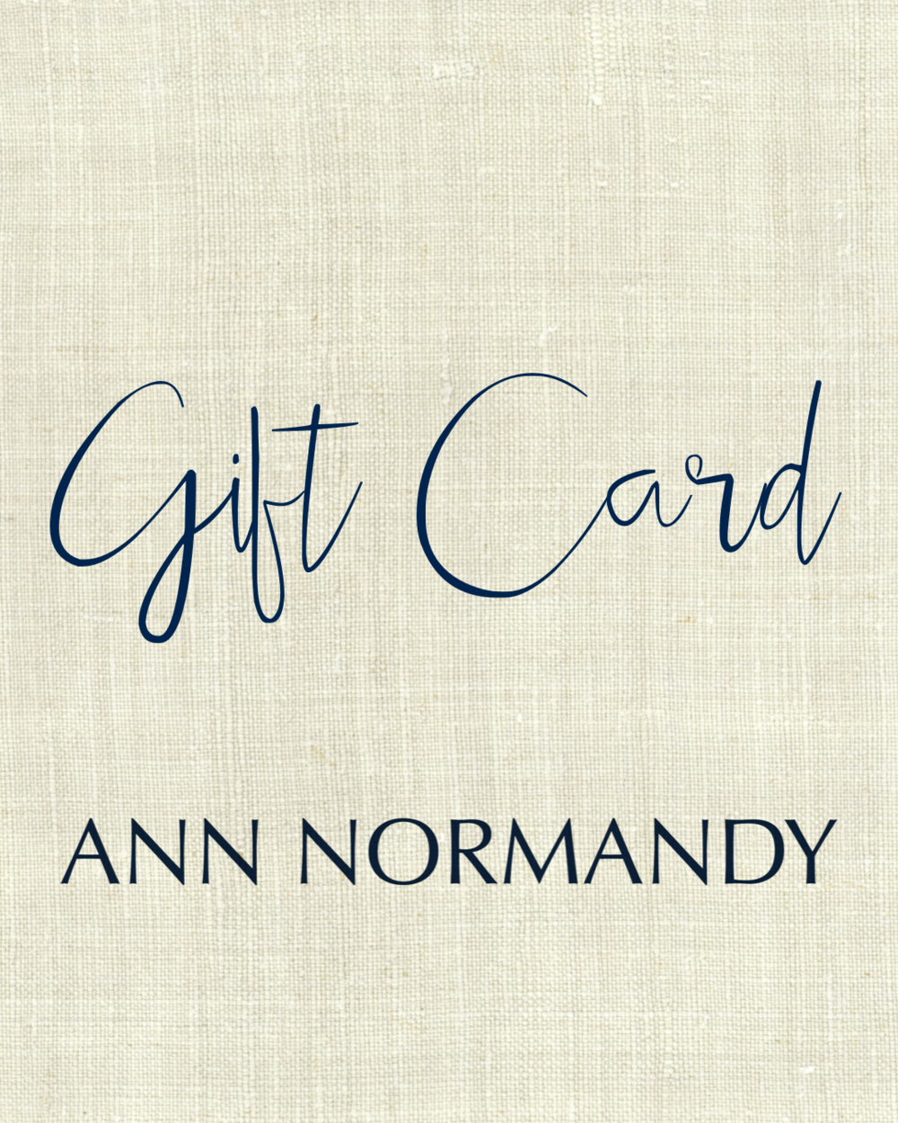 12. Ann Normandy Design Gift Card
