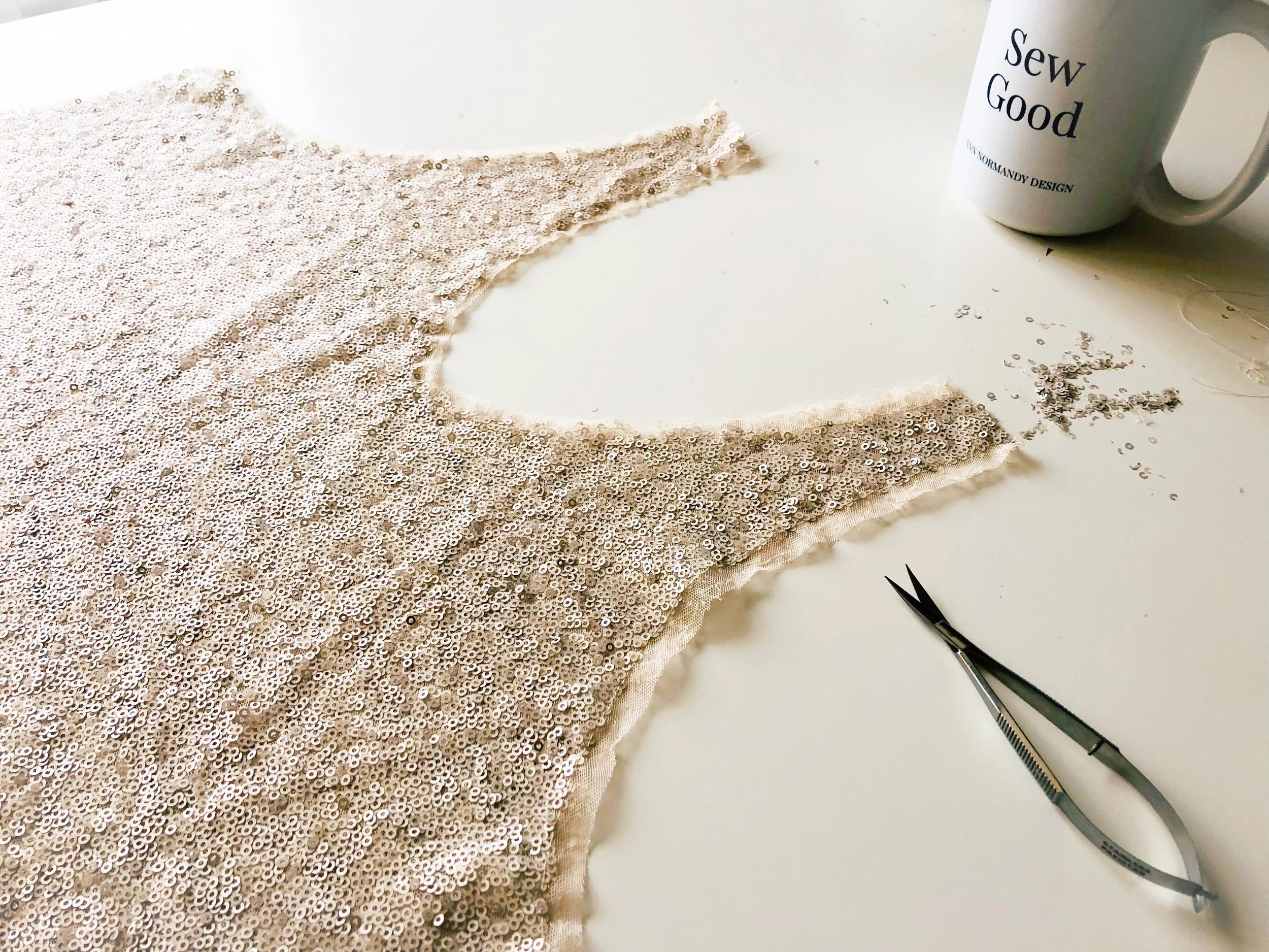 Sewing Sequins: Sewing a Simple Dress Pattern with Maximum Glamour for Holiday or Wedding.&nbsp;