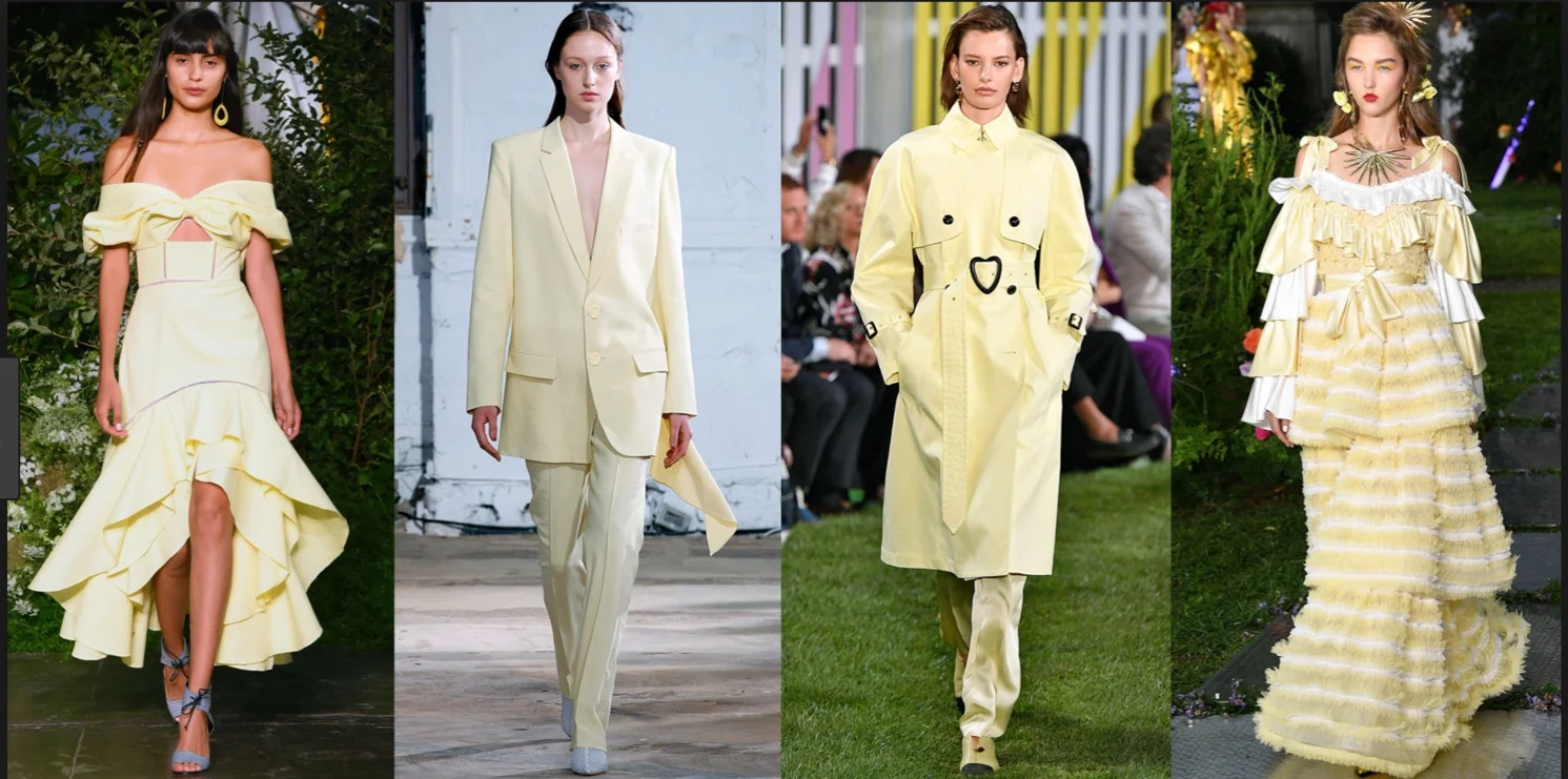 Marie Claire showing the lovely pale yellow on the Spring 2019 runways.