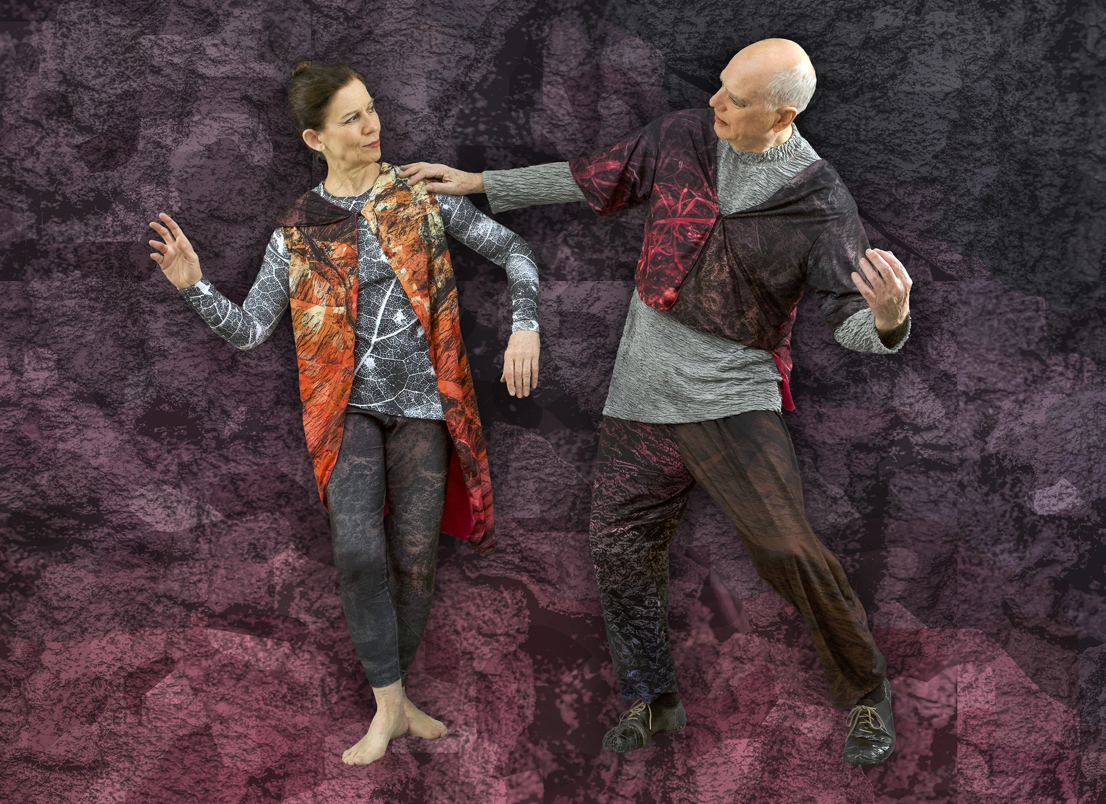 Crag, 2019. Design andytoad; Photo by Andrew Jordan. Dancers Left to Right: Grazia Della-Terza, Douglas Dunn