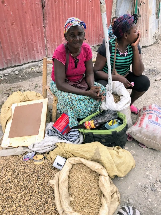 Coffee beans at market in Hinche