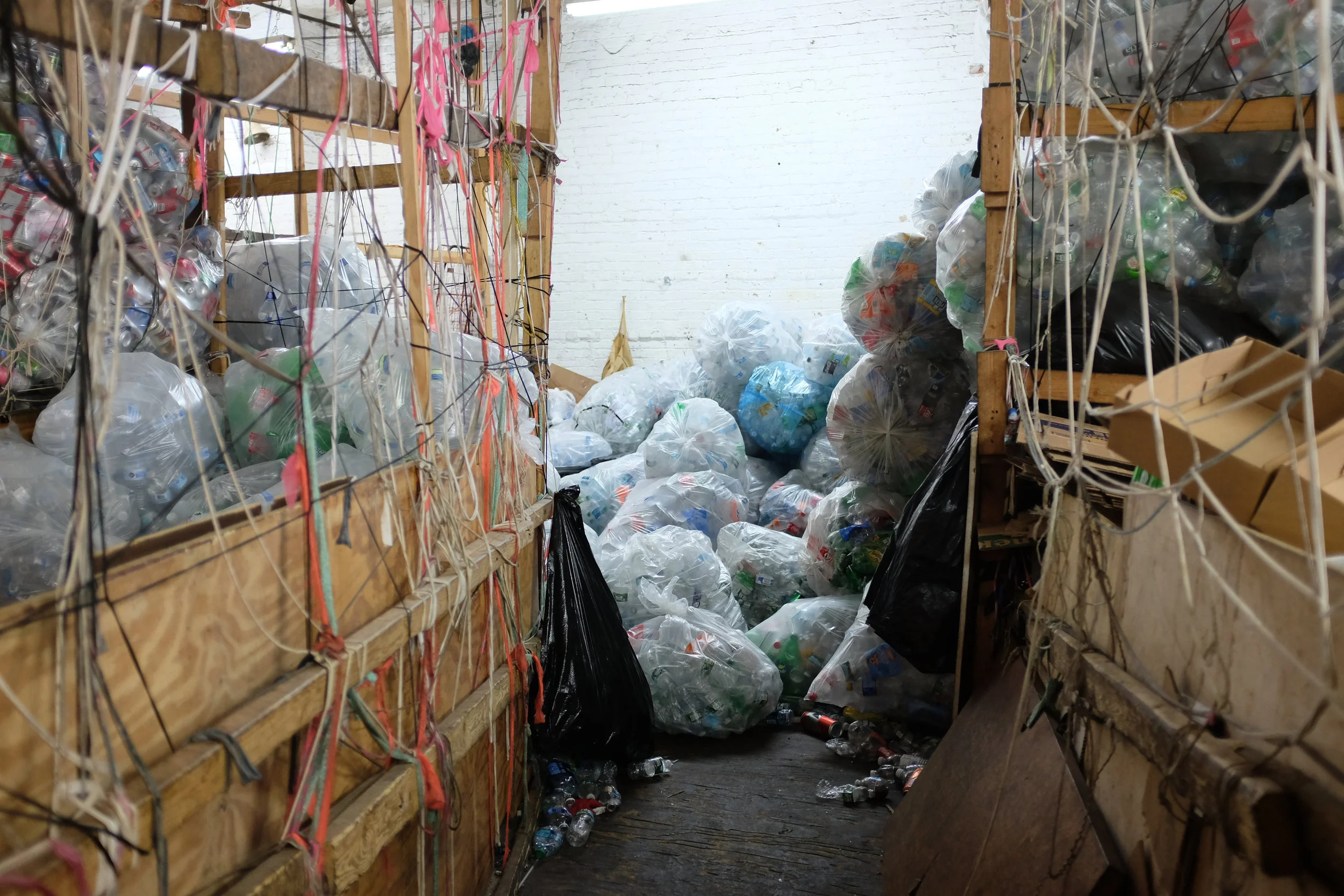 Inside the 62nd Street recycling center.