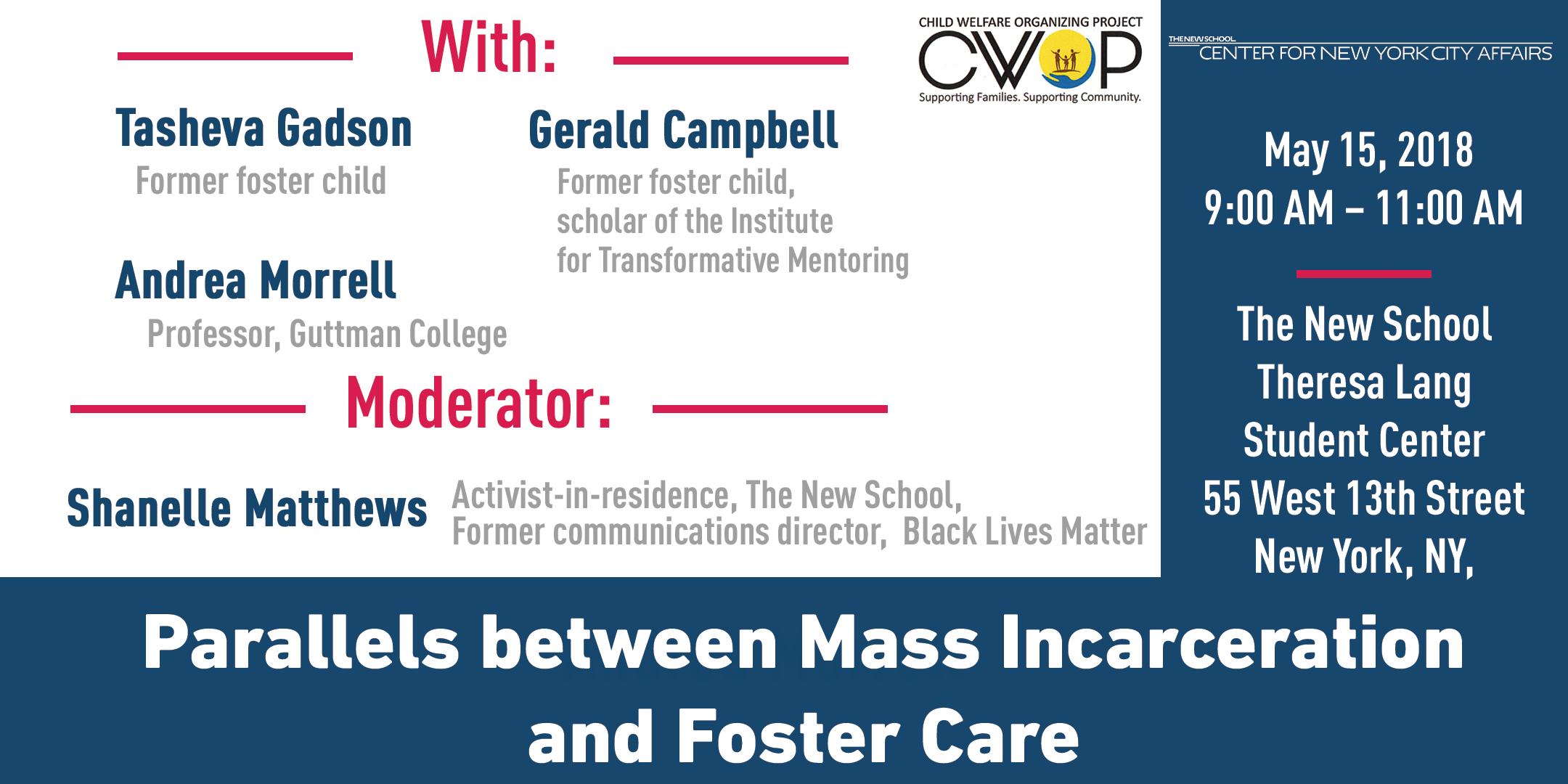 Parallels between Mass Incarceration and Foster Care