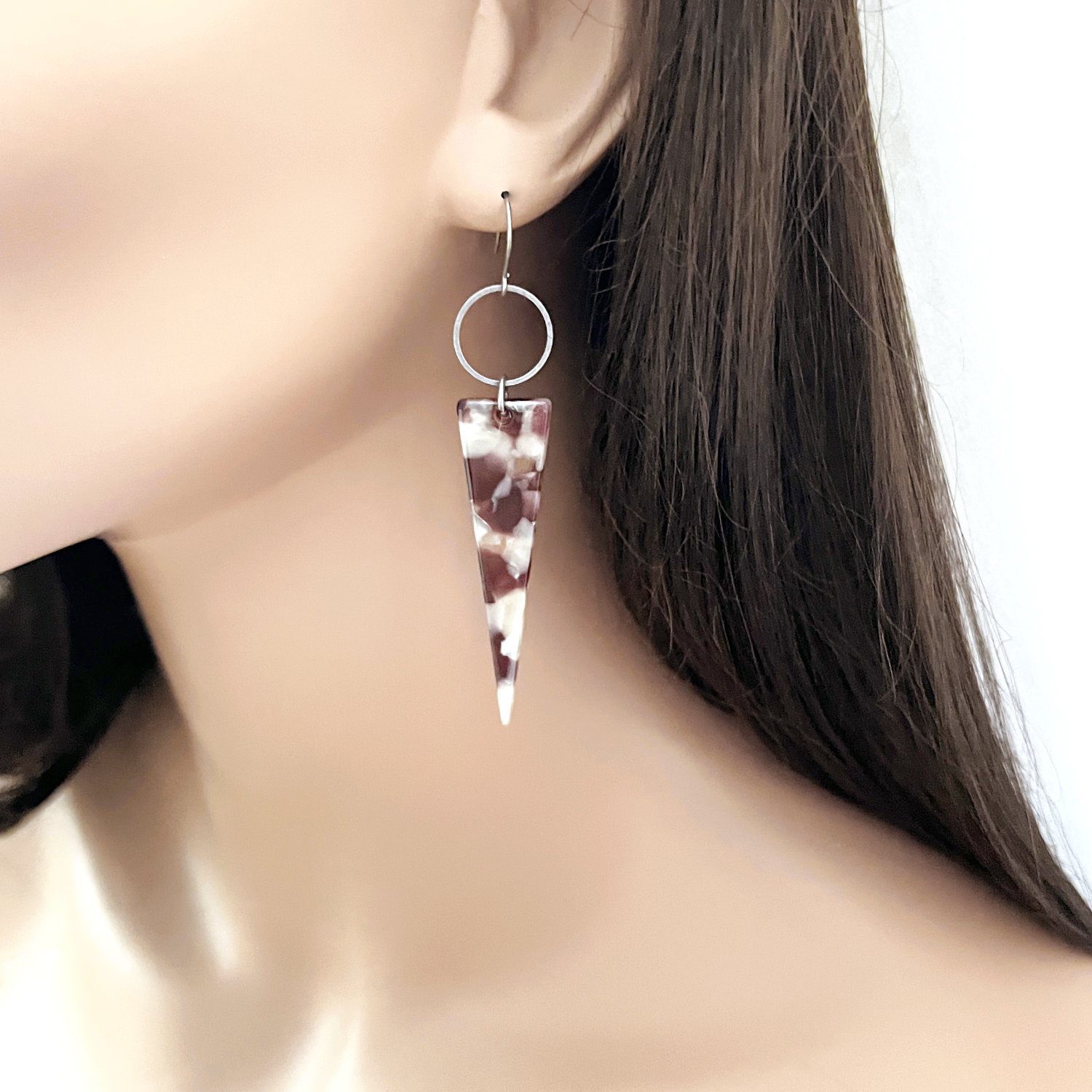 Silver Maroon Sapphire Dangle Earrings – Park City Jewelers
