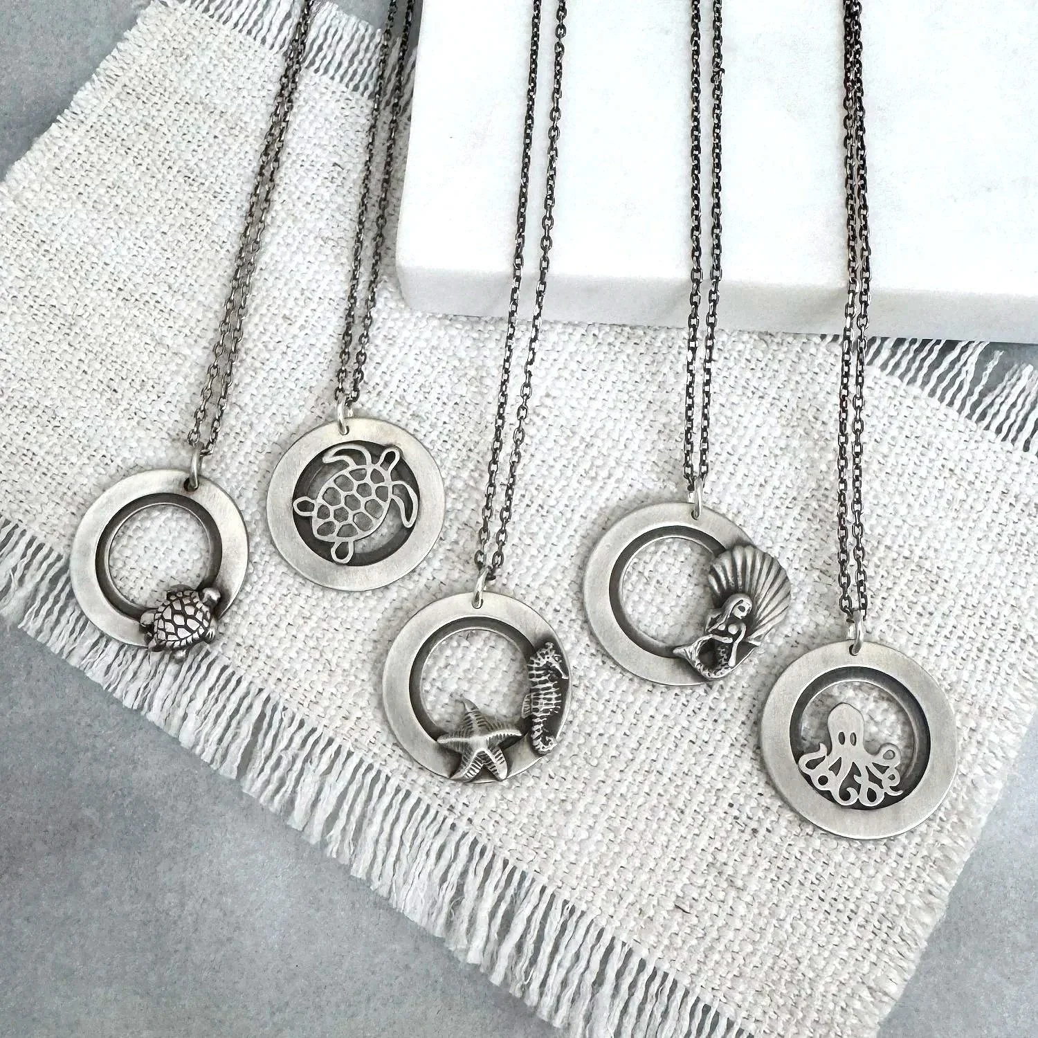 Sterling Silver Sea Life Layered Necklace