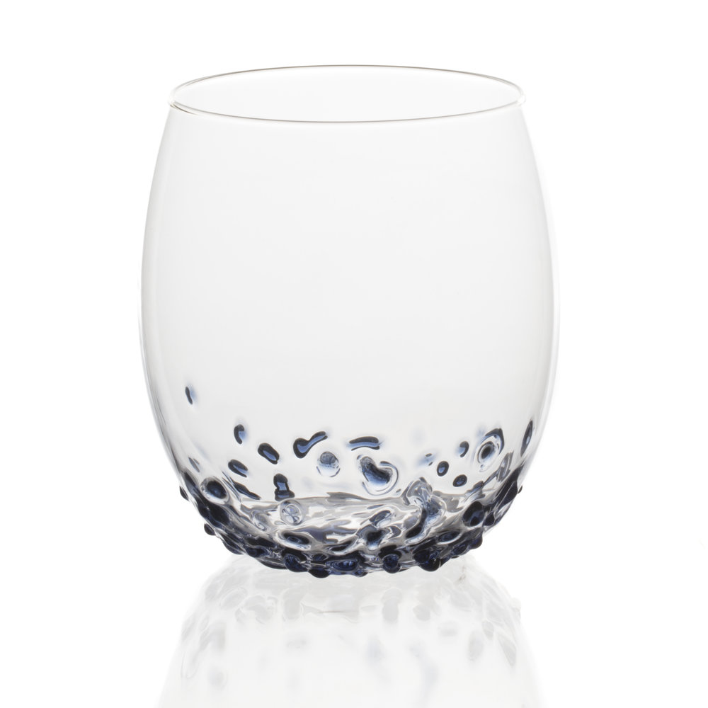 Stemless Wine Glass • Deep Blue — Fred's Glass