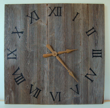 Shout out to ButternutWoods on Etsy for this awesome clock and his other Rustic elements! 