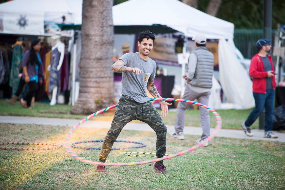 Eclectic Hoops brought tons of energy to our Holiday Jackalope Art & Craft Fair in Pasadena! 