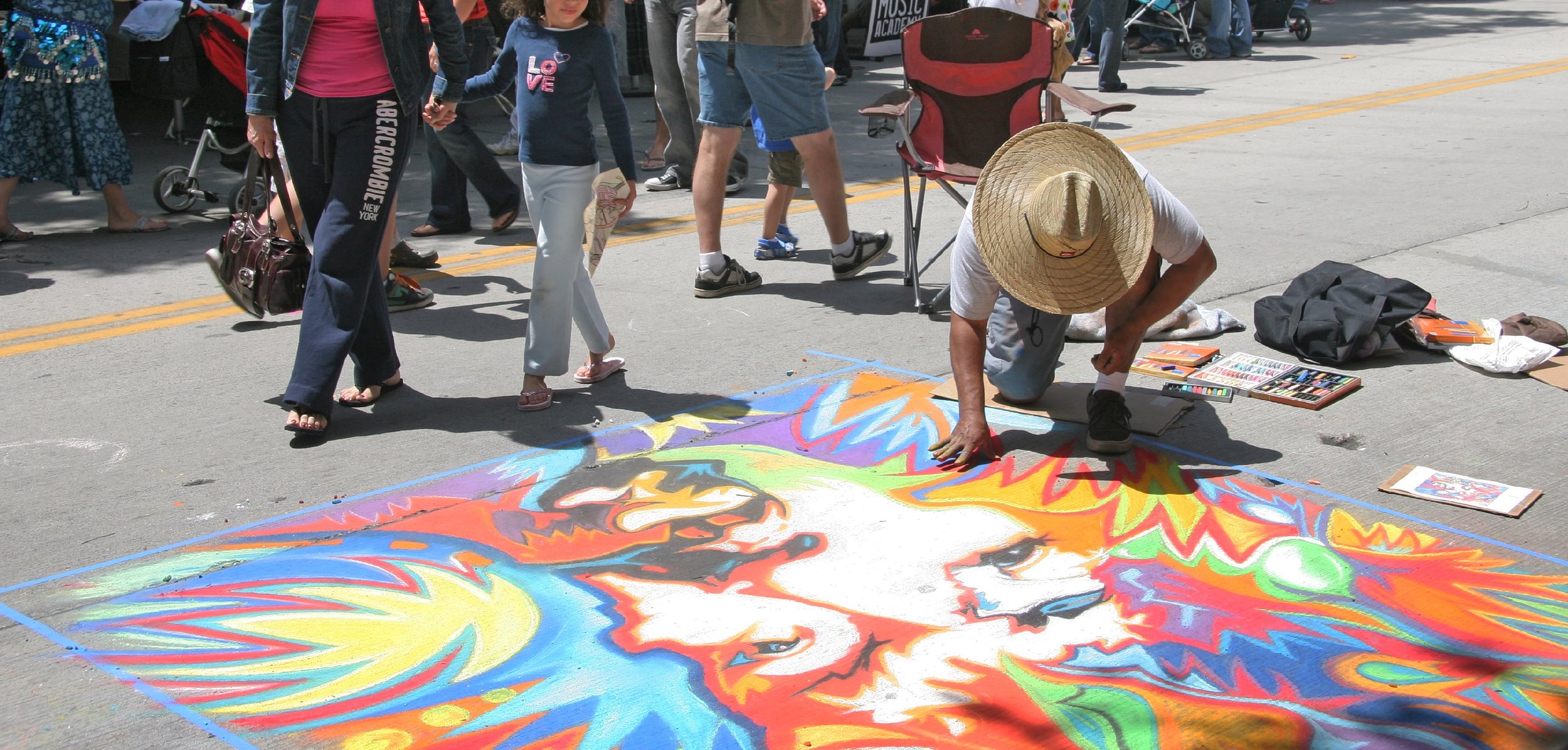 Chalk Art In Progress | Downtown Burbank