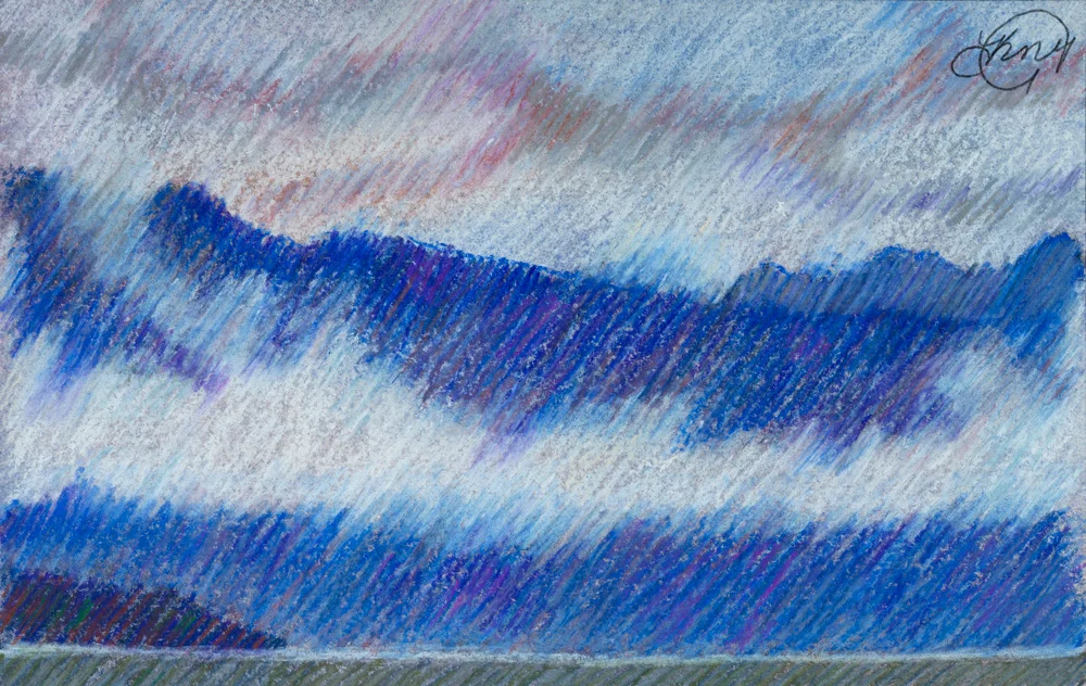 2014, Rainy Day View Across from Bishop's Beach Overlook